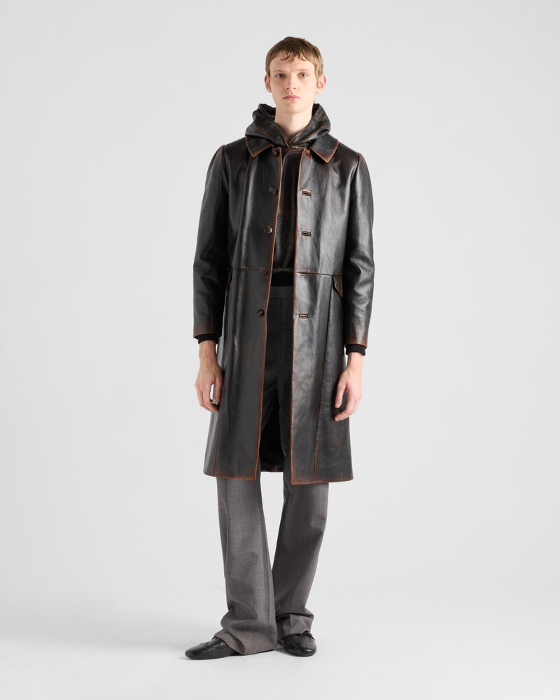 Prada Nappa leather coat outlook