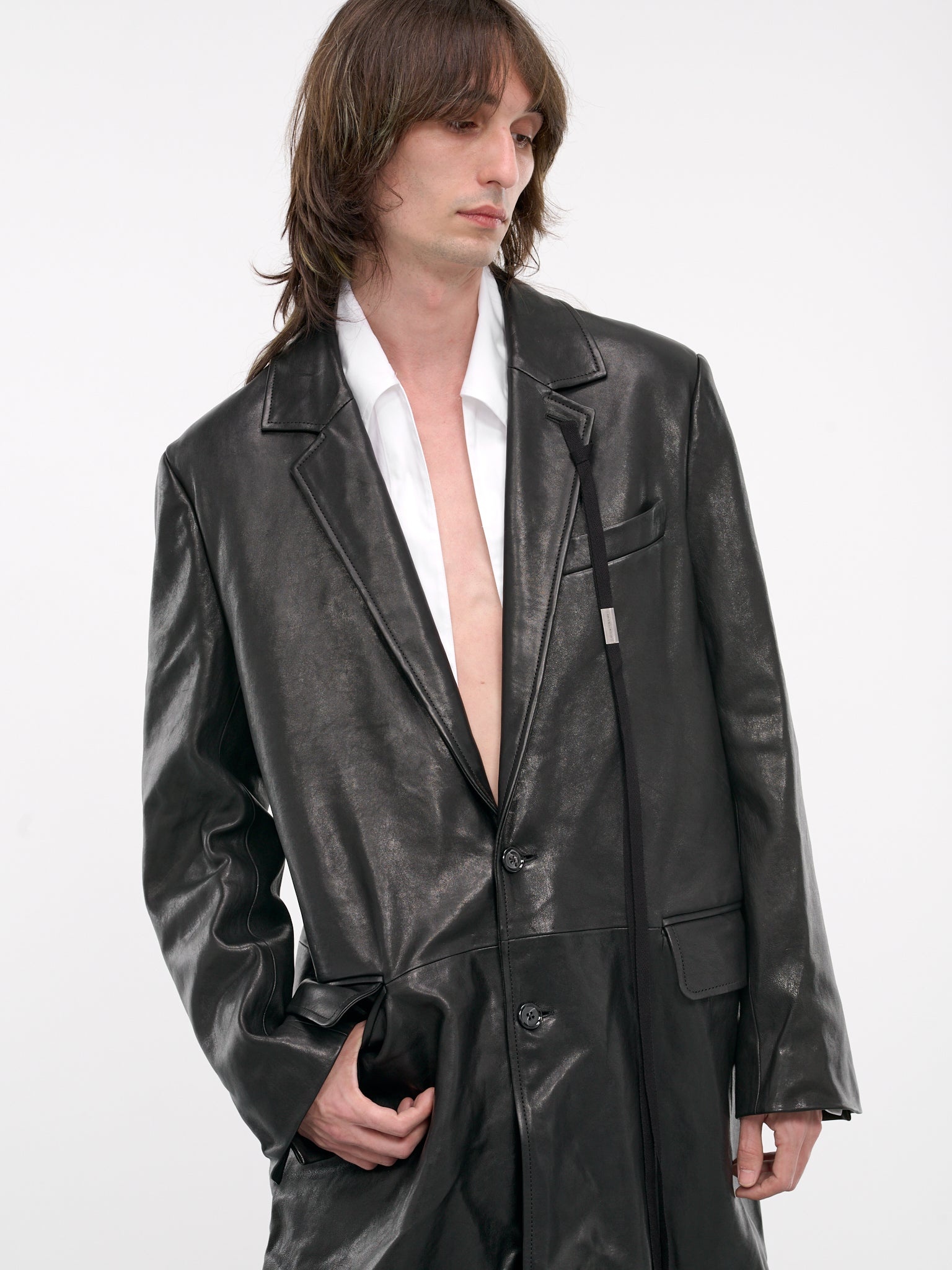 Hakan Tailored Leather Coat - 5