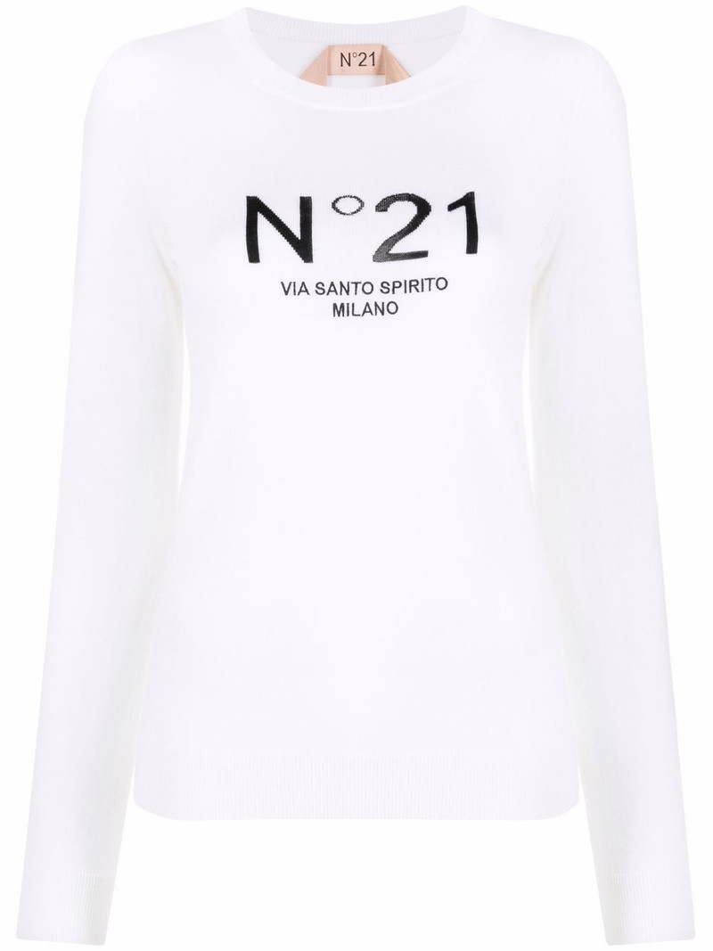 virgin wool logo jumper 1