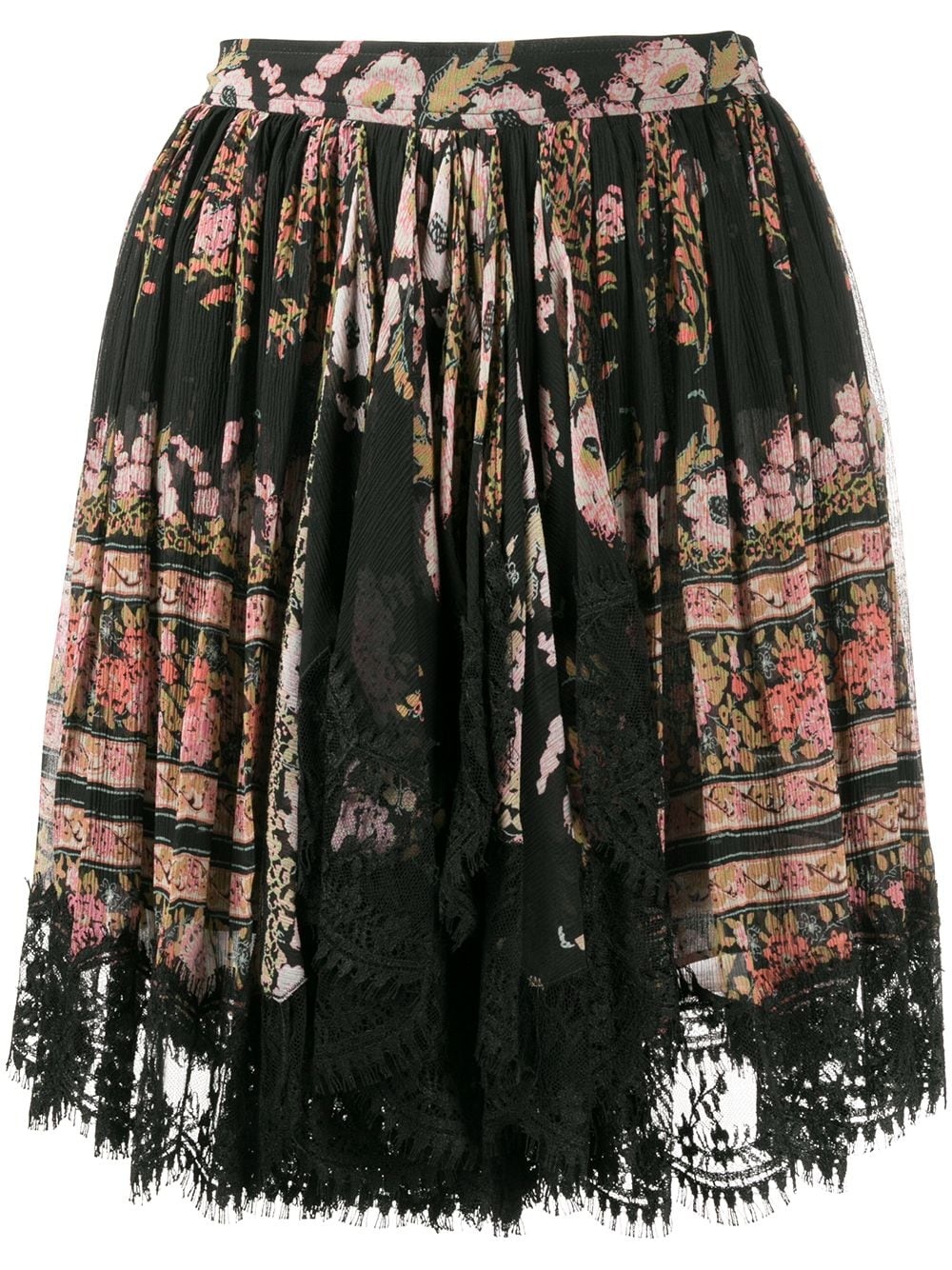 floral-print flared skirt  - 1