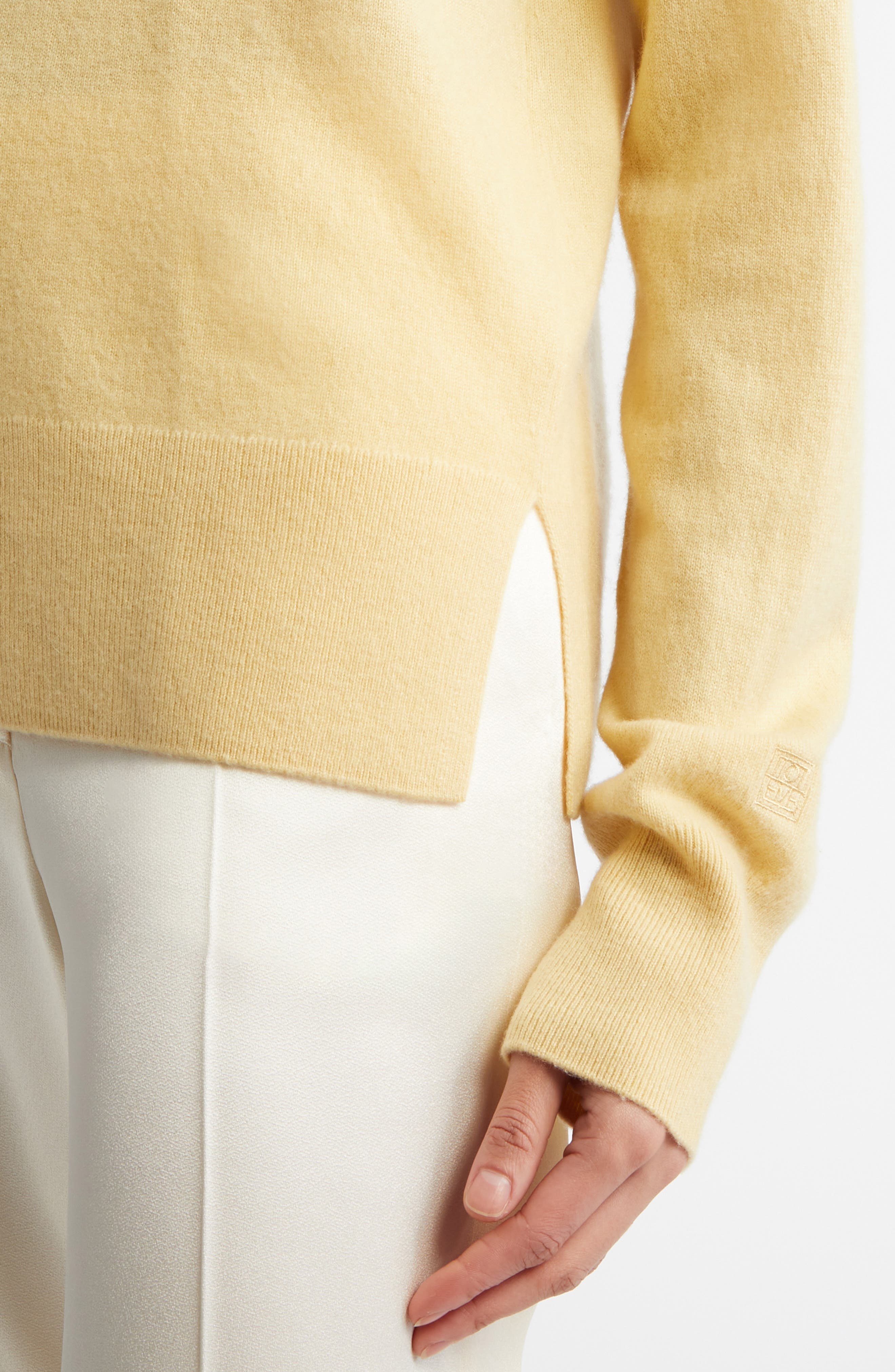 TOTEME Cashmere Crewneck Sweater in Soft Yellow at Nordstrom - 5