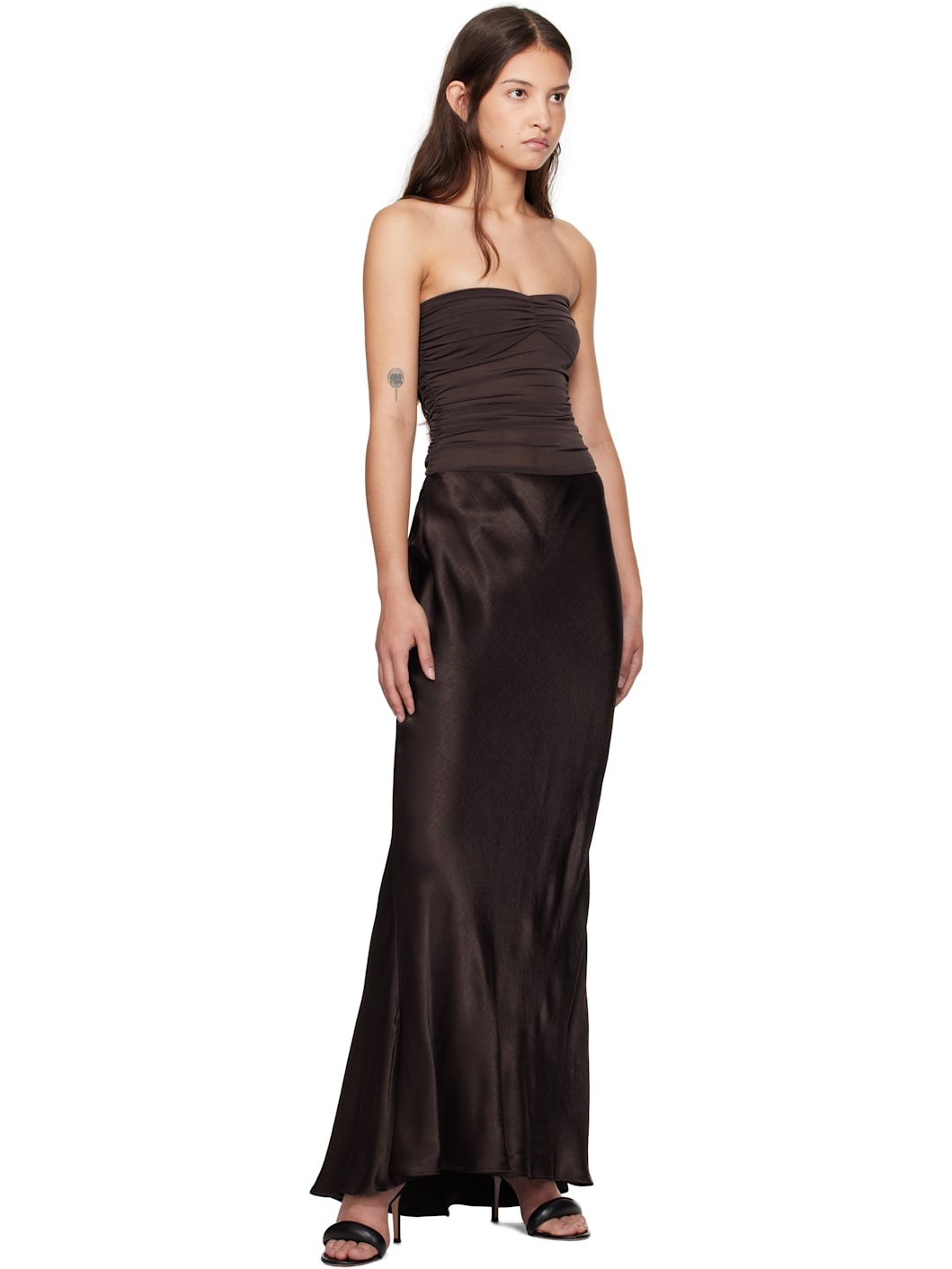 Brown Dua Strapless Maxi Dress - 4