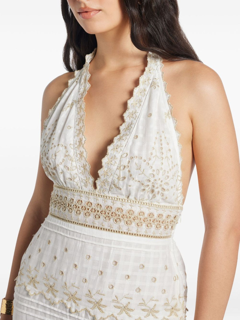 Aventine guipir embroidered mini dress 5