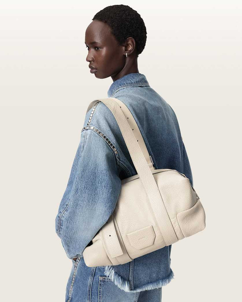 ALLSAINTS ARES GRAIN LEATHER SHOULDER BAG outlook