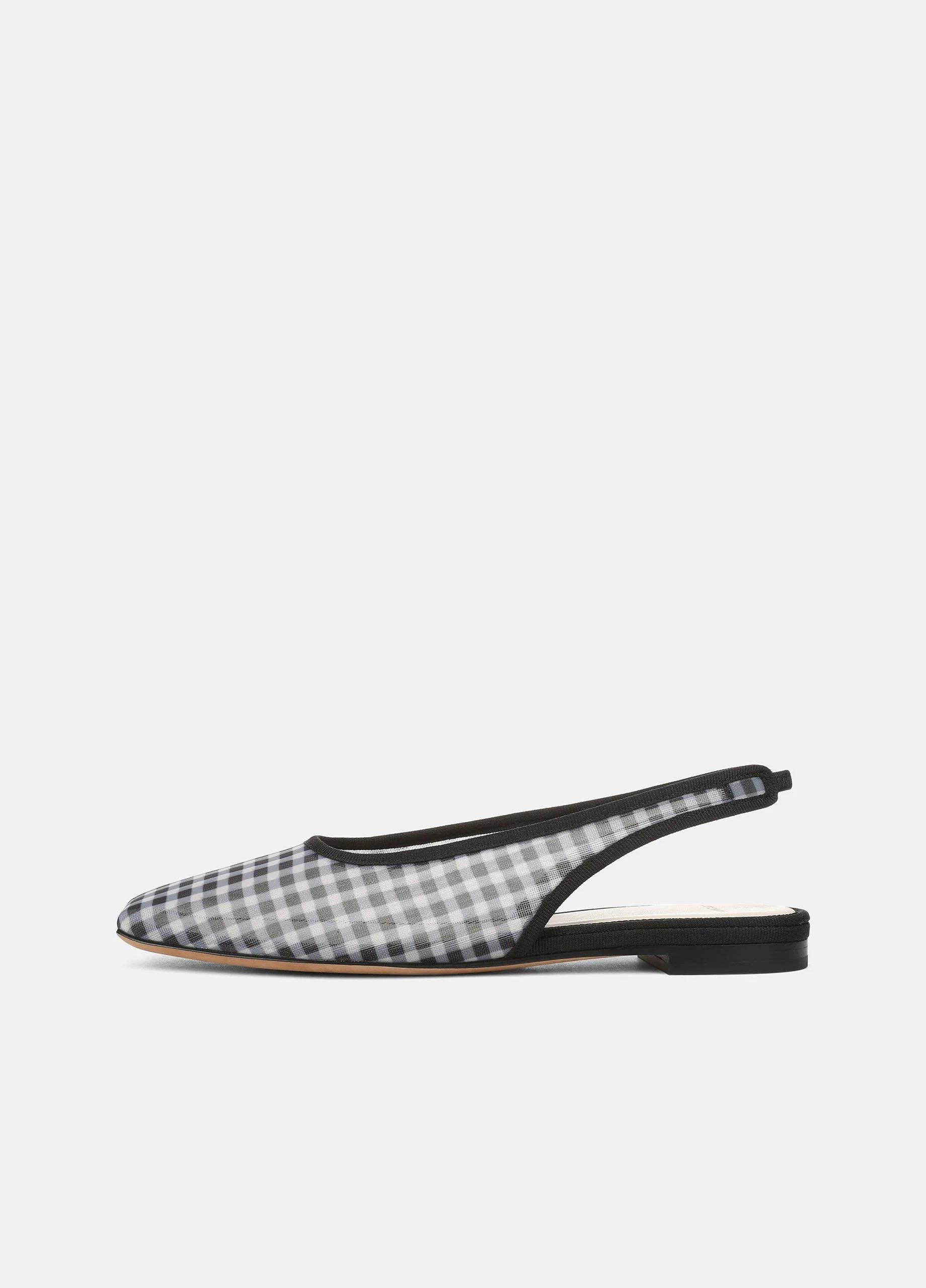 Daphne Gingham Slingback Flat - 1