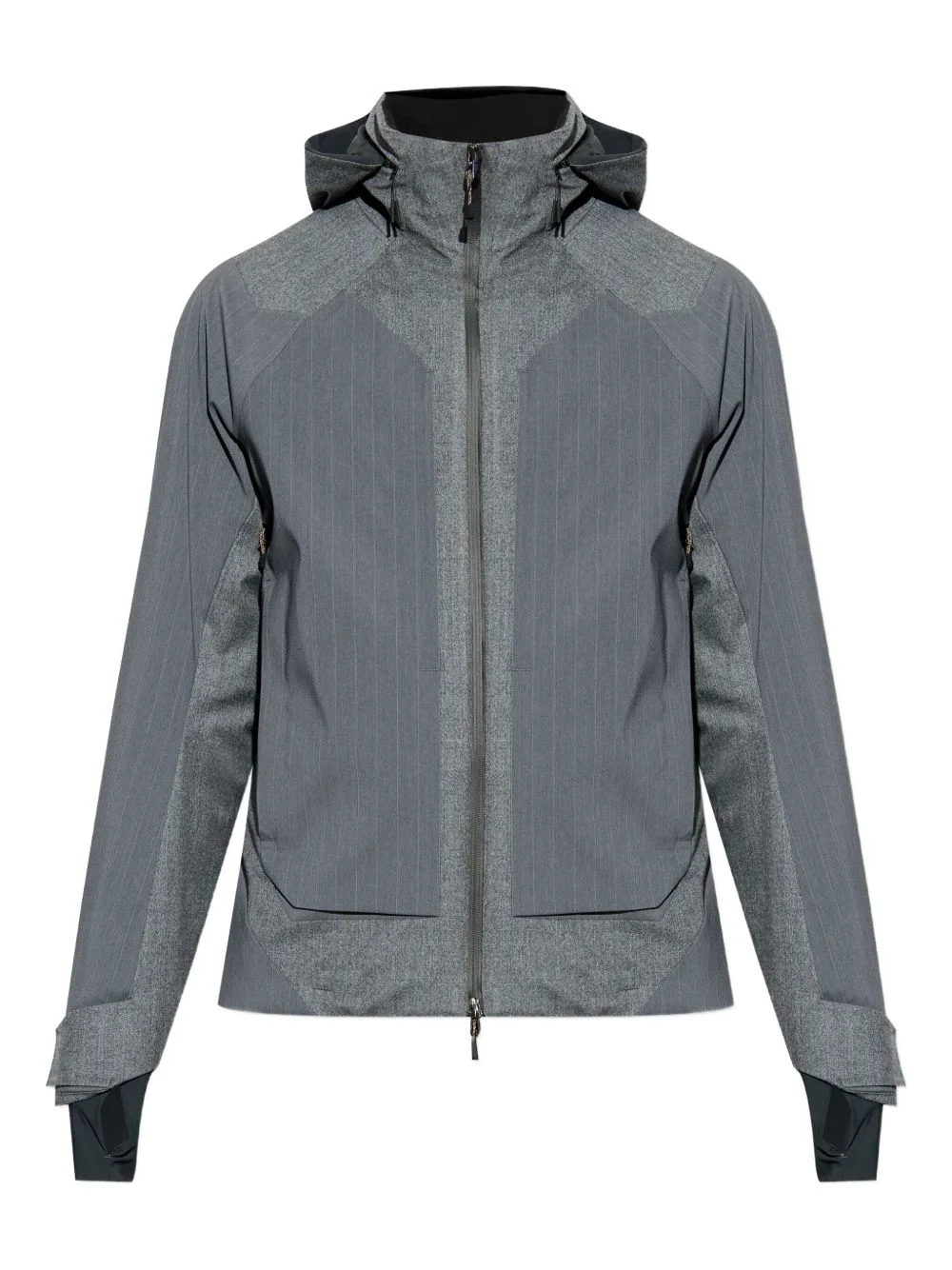 hooded striped jacket - 1