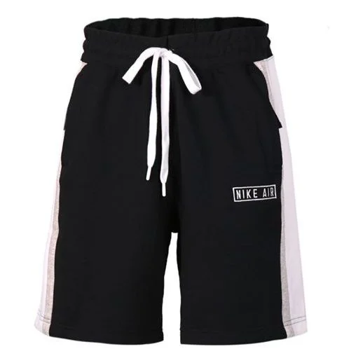 Nike Air French Terry Drawstring Zipper Pocket Casual Sports Shorts Black CJ9948-010 - 1