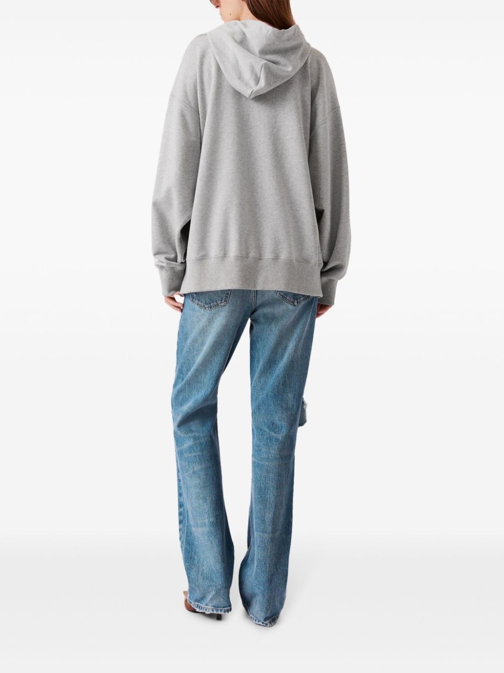 floral-embroidery hoodie - 3