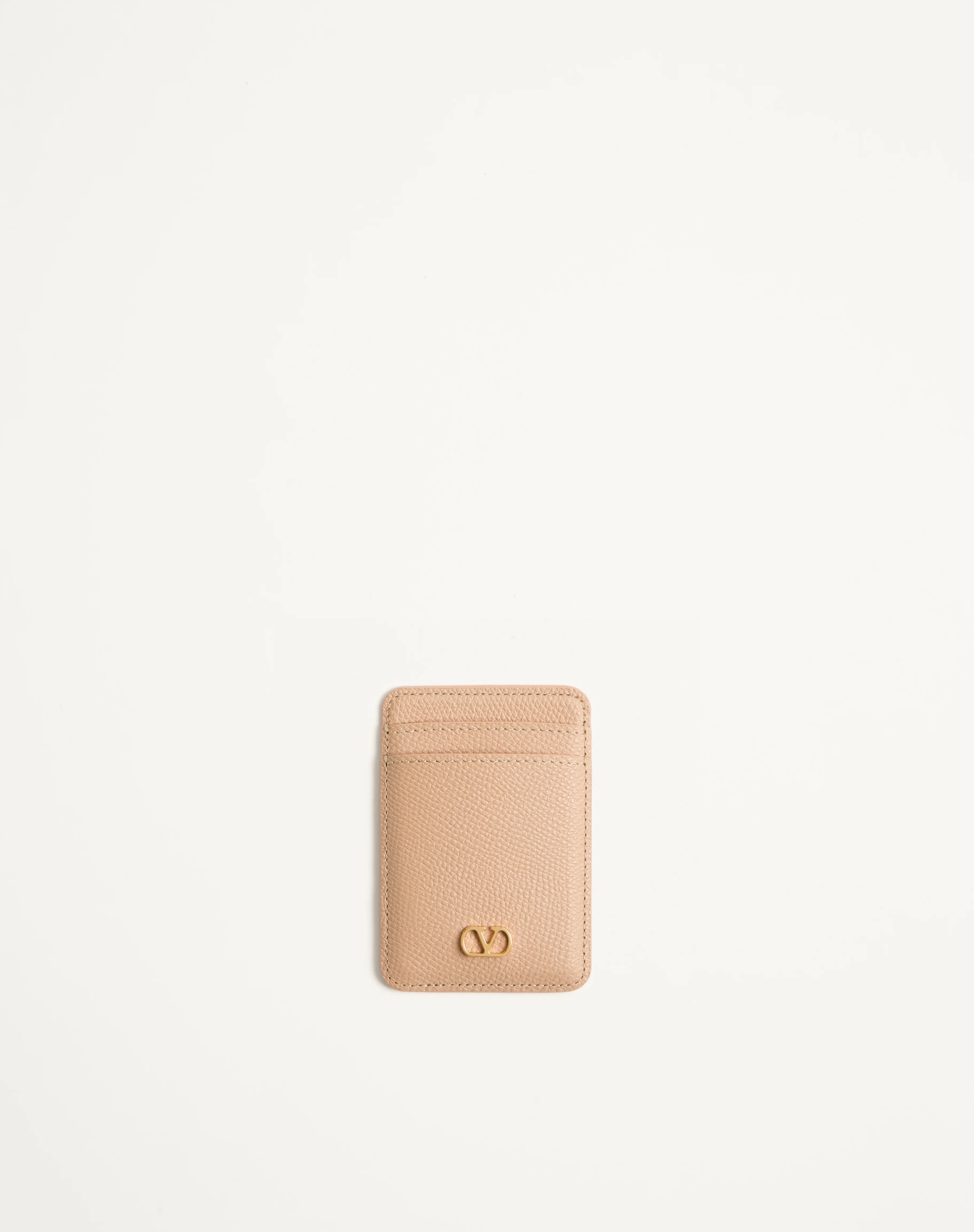 VALENTINO GARAVANI VLOGO SIGNATURE MAGNETIC CARDHOLDER IN GRAINY CALFSKIN - 1