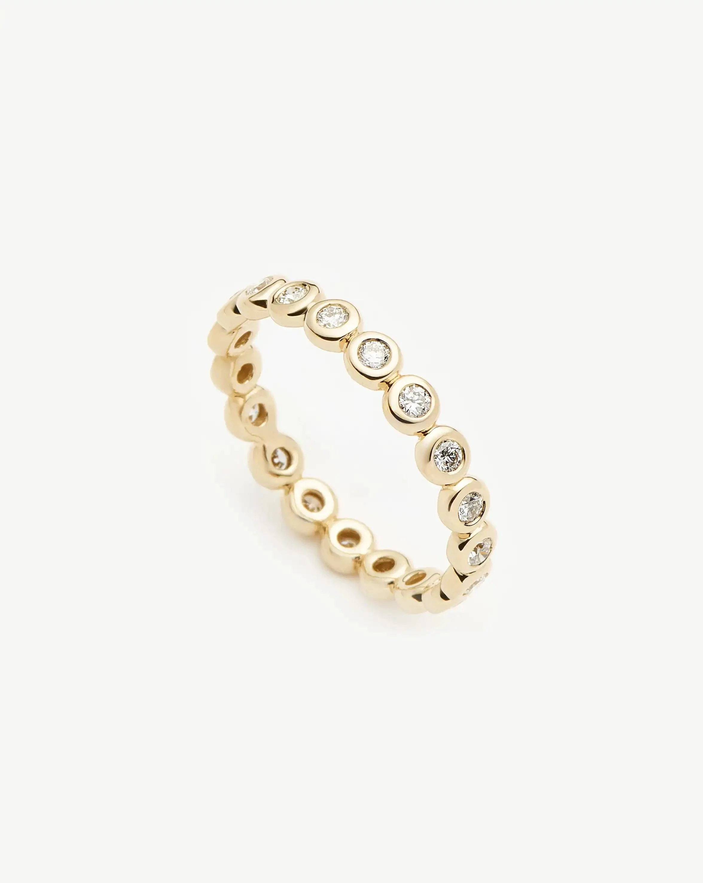 Solid Gold Diamond Tennis Eternity Ring - 1