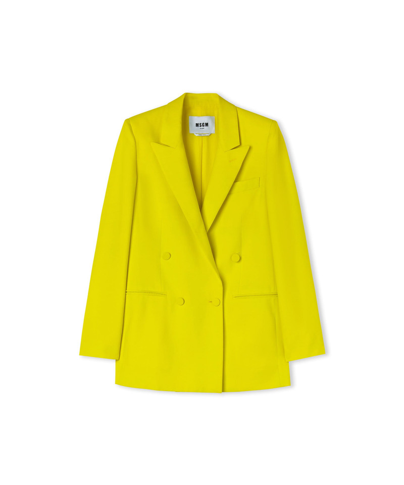 MSGM Viscose double-breasted blazer outlook