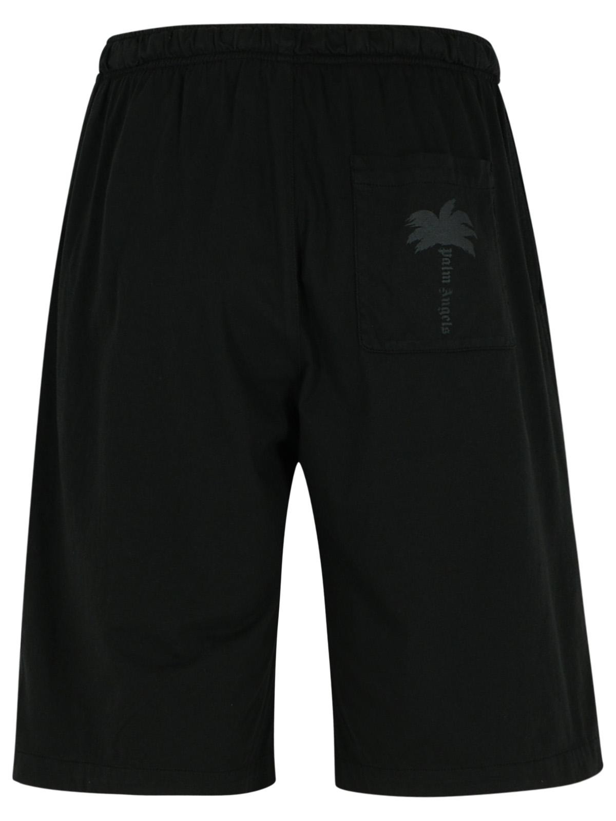 Palm Angels Black Cotton Bermuda Shorts Men - 3