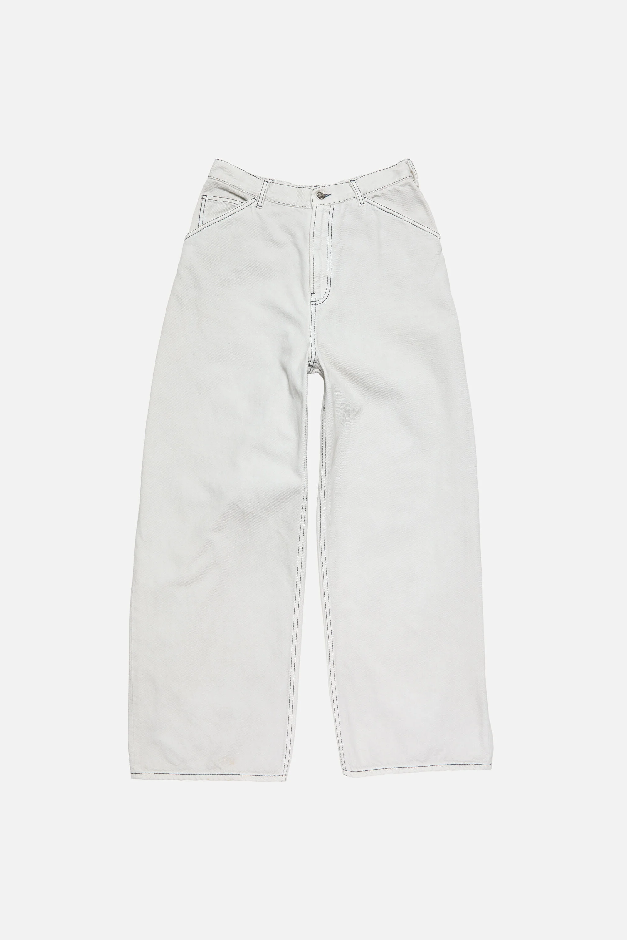 Casual denim trousers - White/ecru - 1
