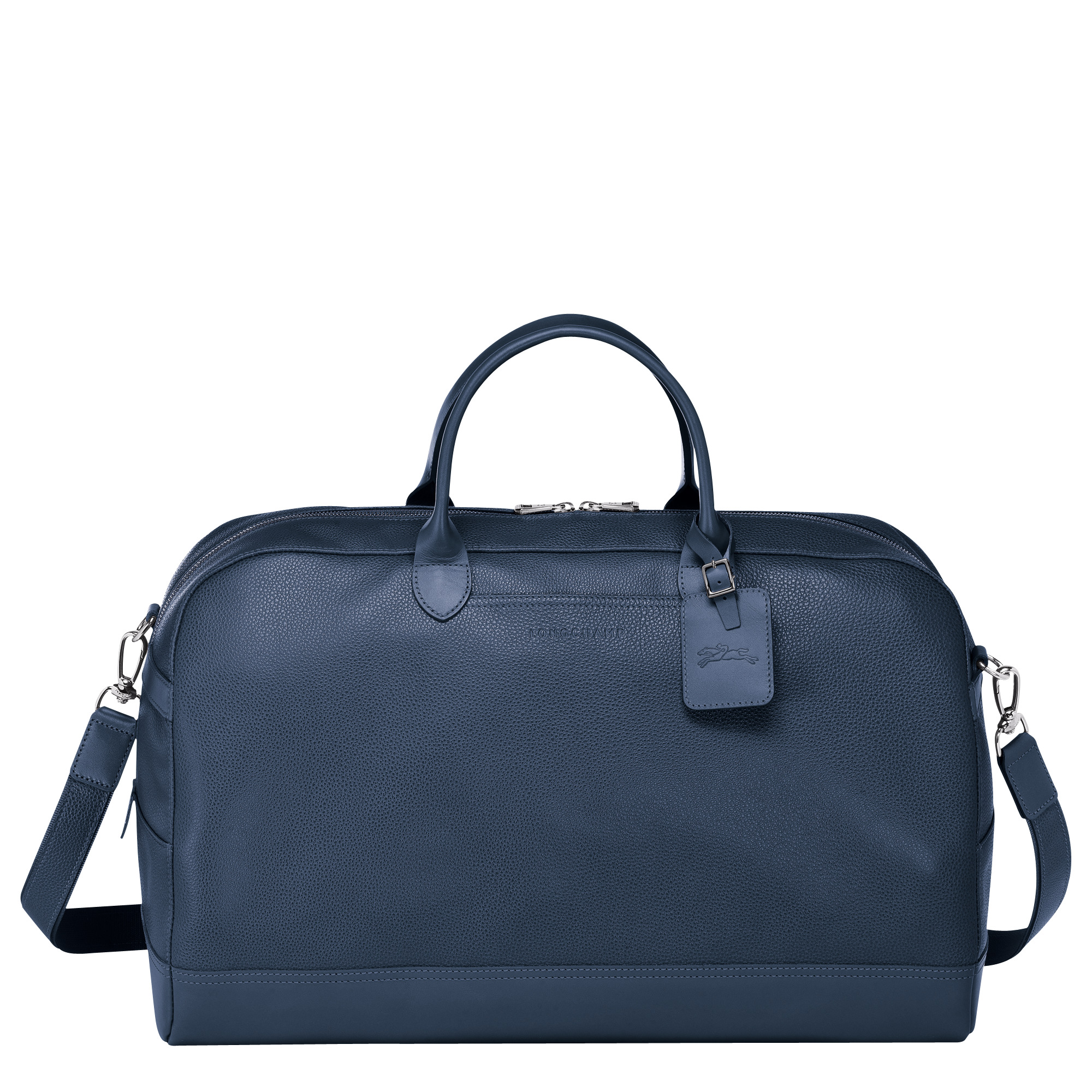Le Foulonné M Travel bag Navy - Leather - 1