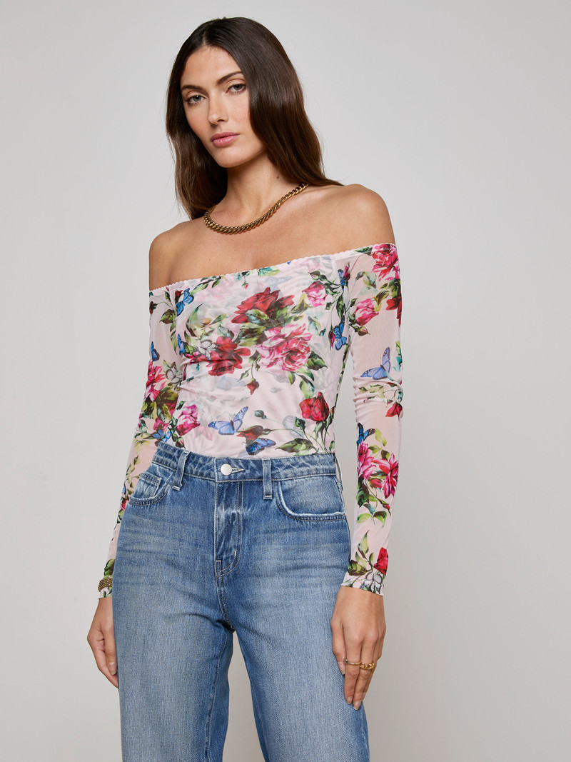 L'AGENCE Peonie Off-The-Shoulder Bodysuit outlook