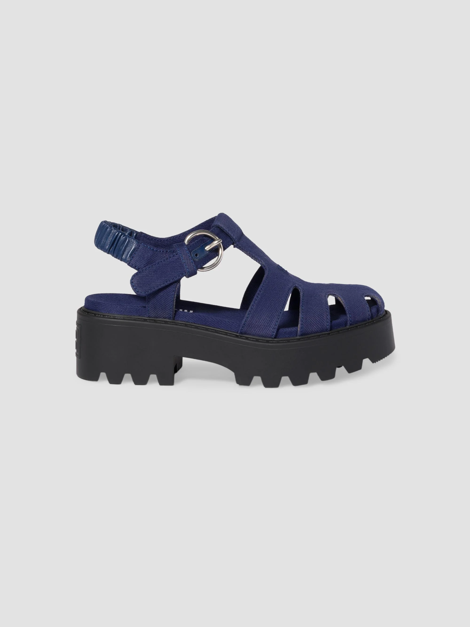 Women's Gabardine Sandals - Blue - 1