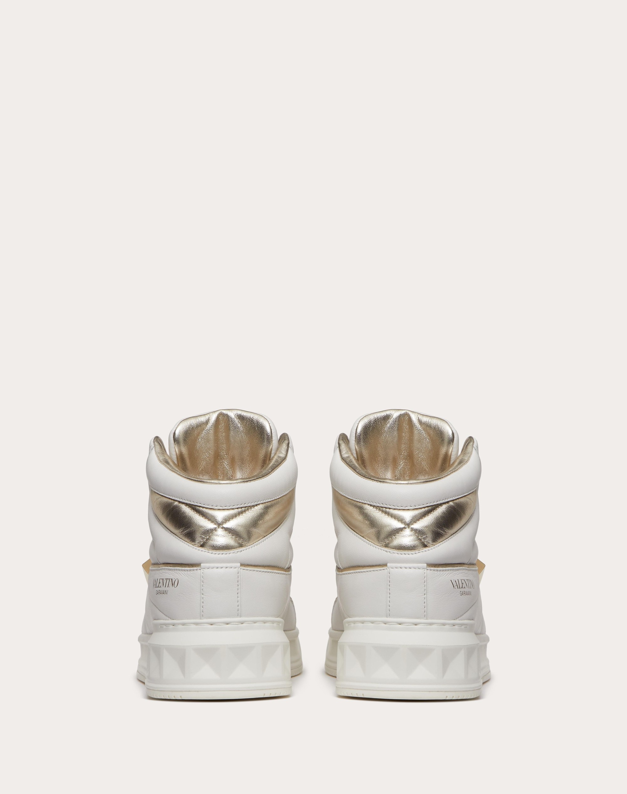 ONE STUD MID-TOP CALFSKIN SNEAKER - 3