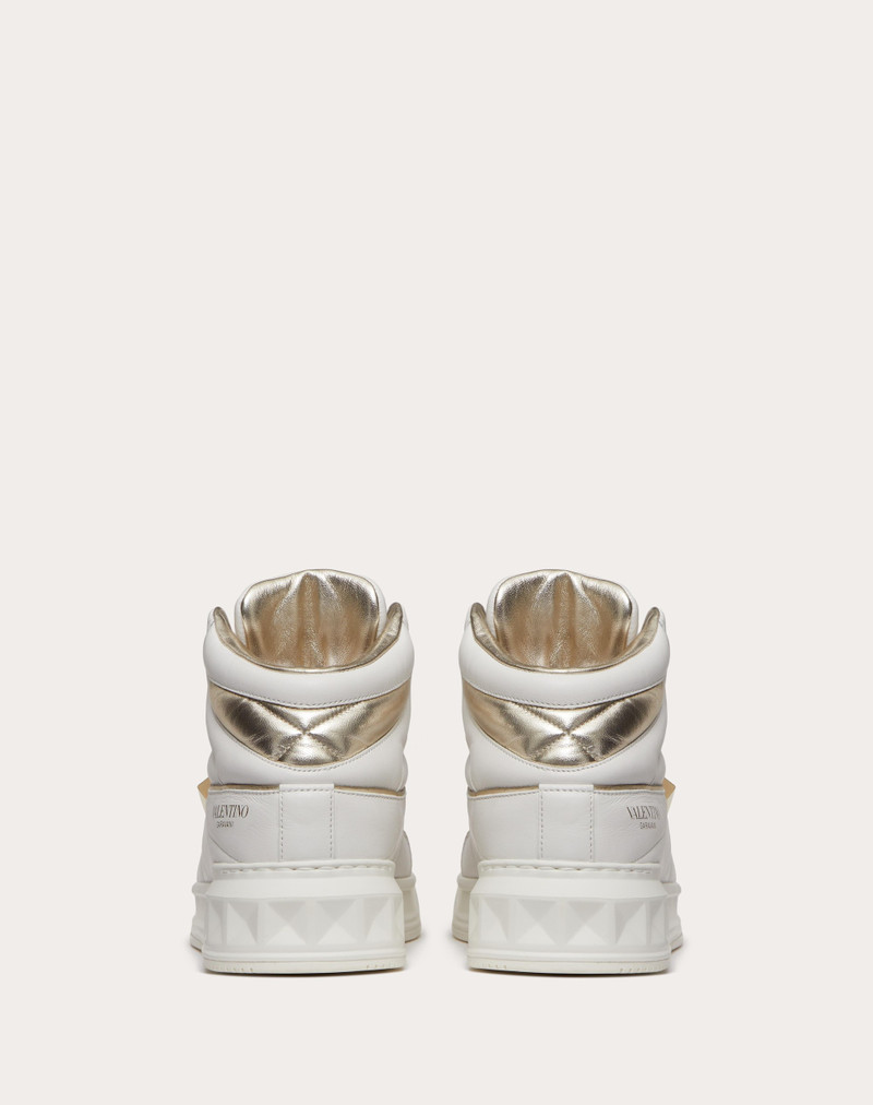 ONE STUD MID-TOP CALFSKIN SNEAKER 3