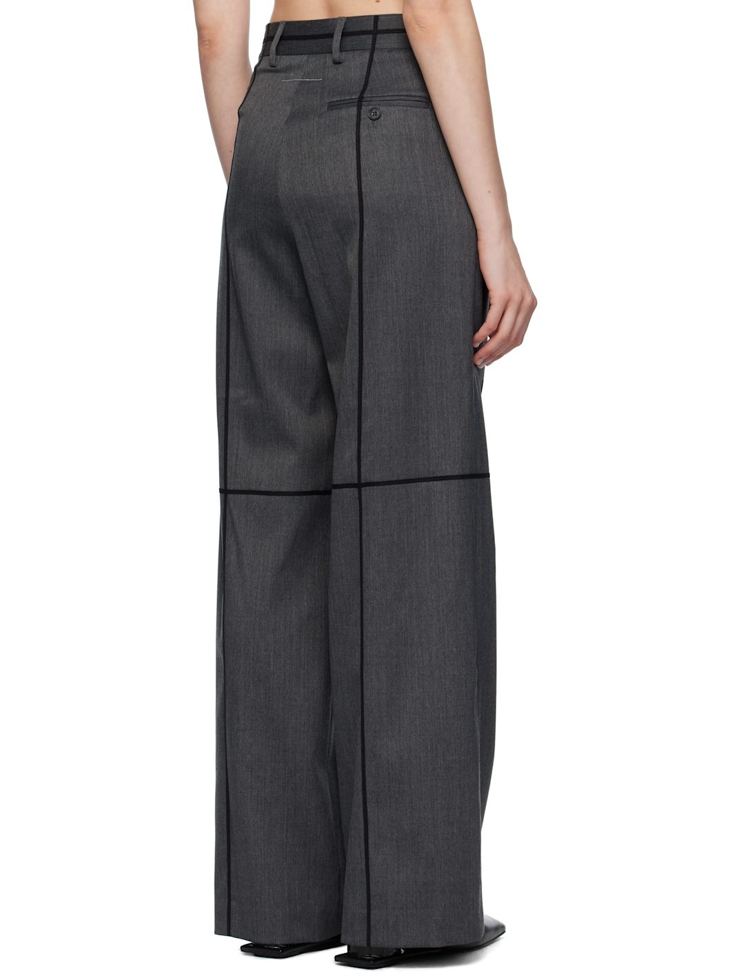 Gray Tailoring Wool Trousers - 3