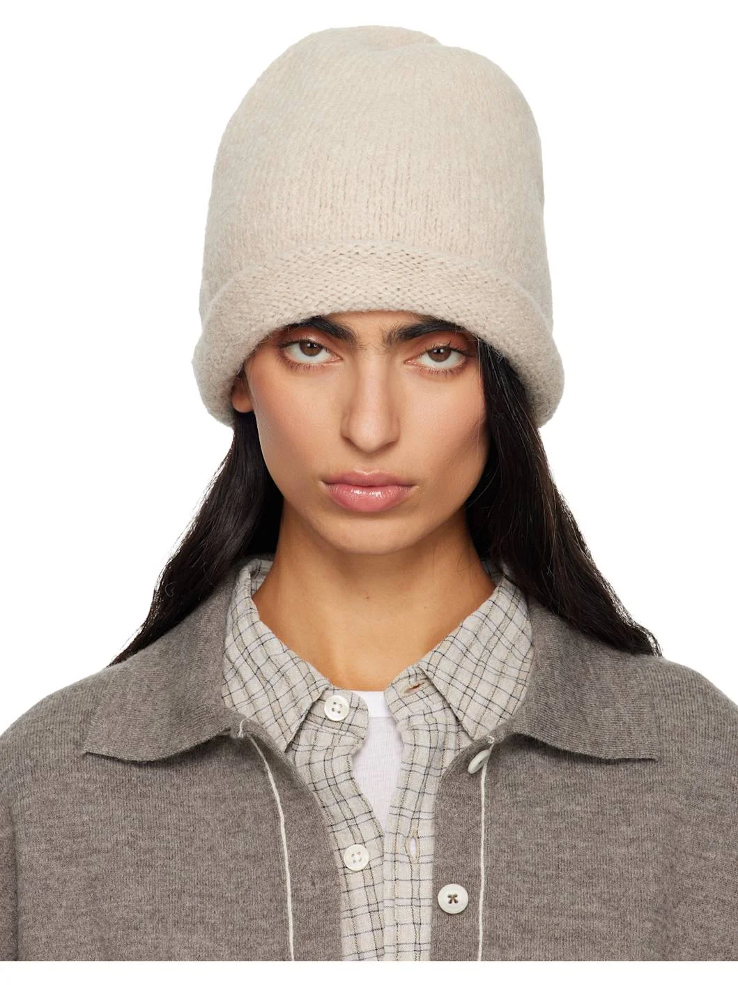 Beige Crown Beanie - 1