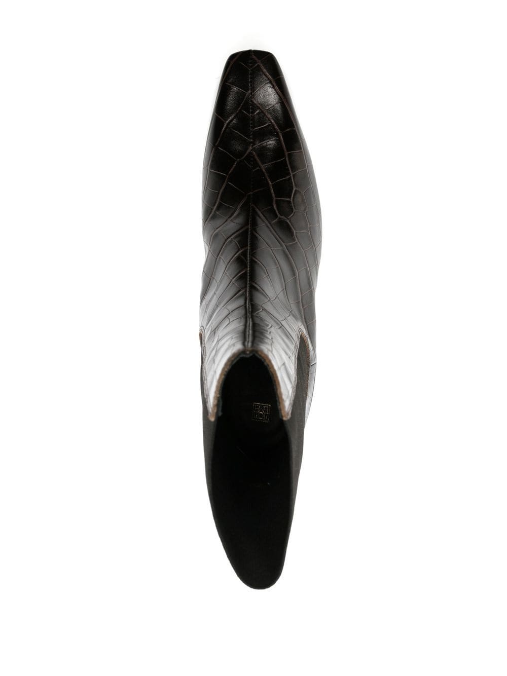 50mm croc-embossed ankle boots - 4