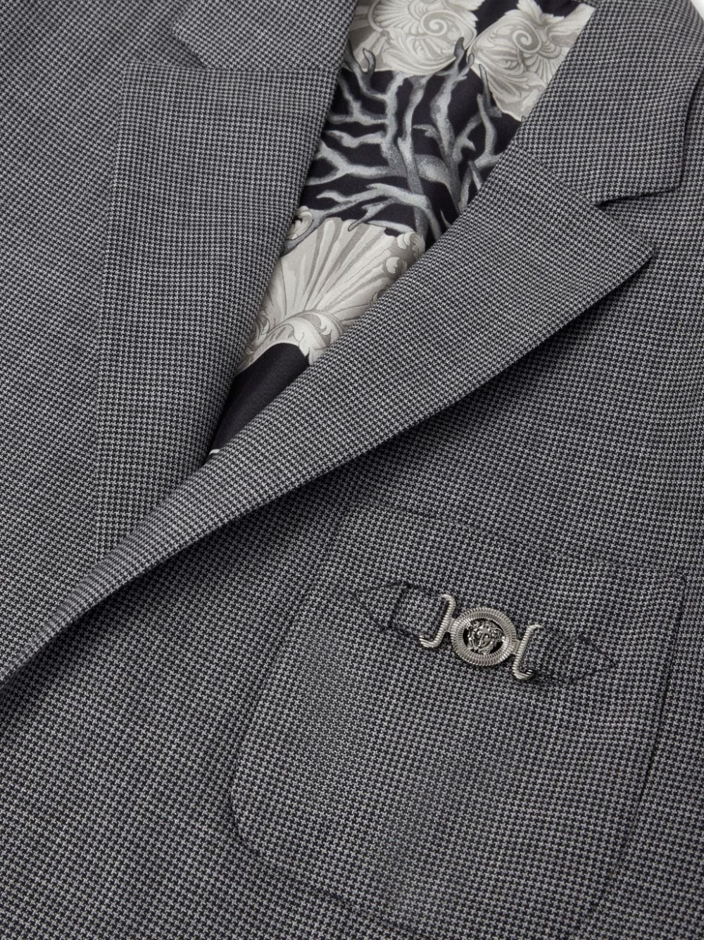 houndstooth-pattern wool blazer - 4