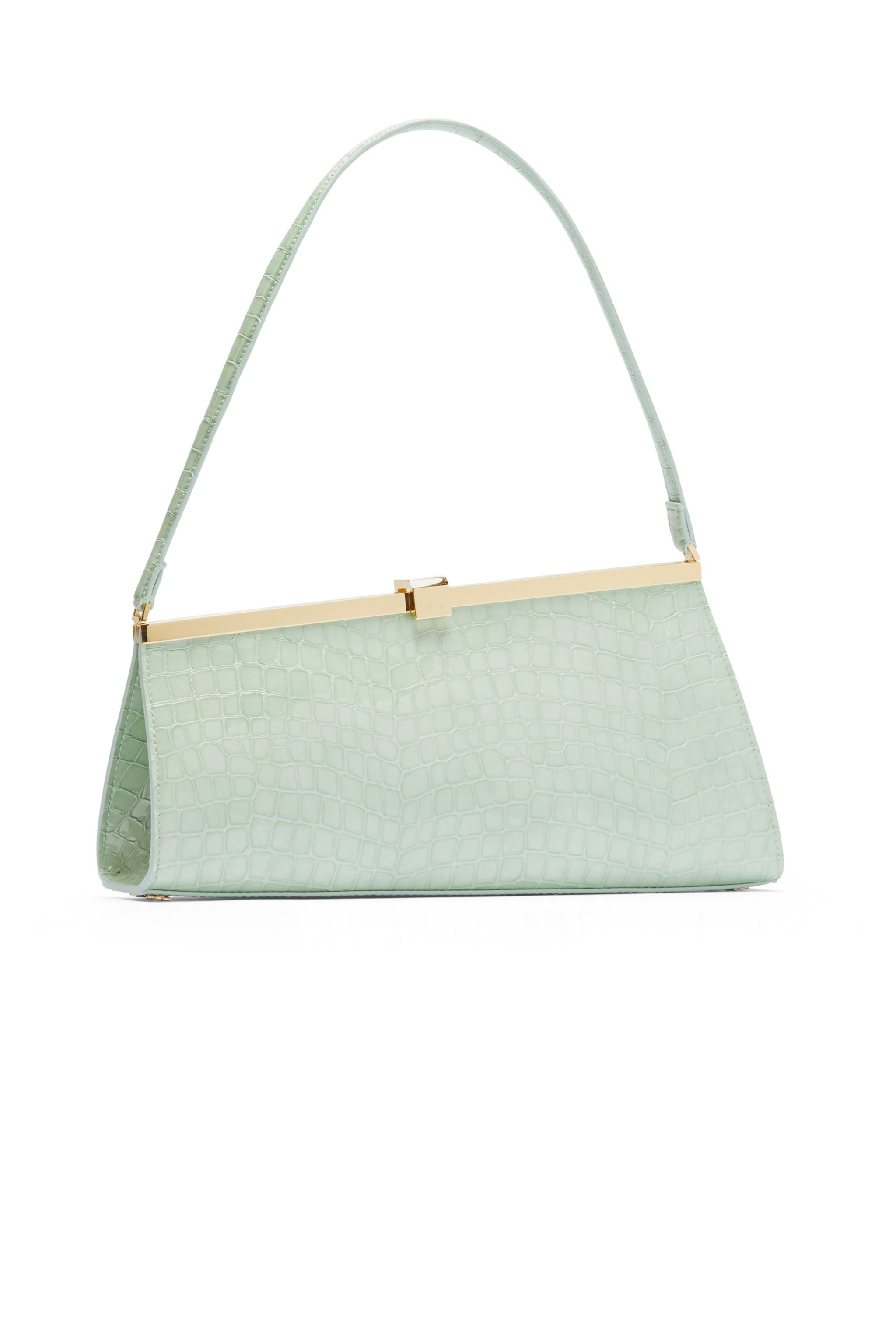 JEANNE CROC-EFFECT LEATHER SHOULDER BAG - 3