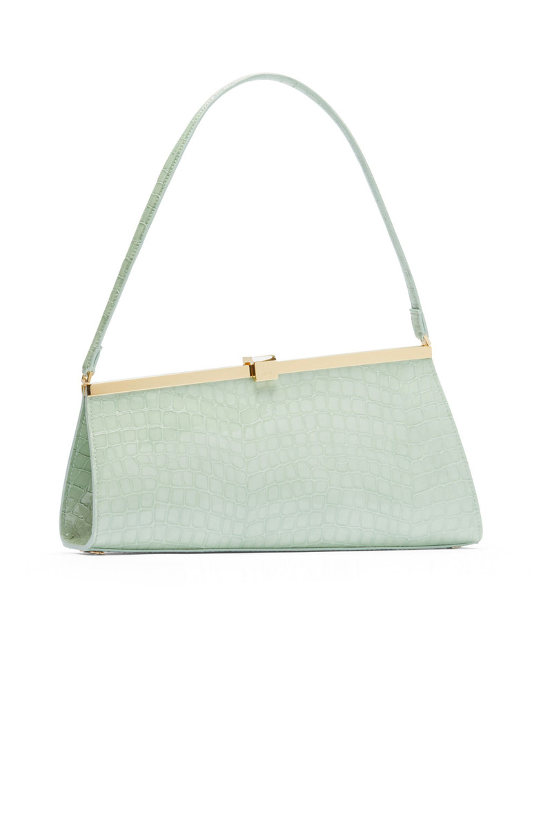 JEANNE CROC-EFFECT LEATHER SHOULDER BAG 3