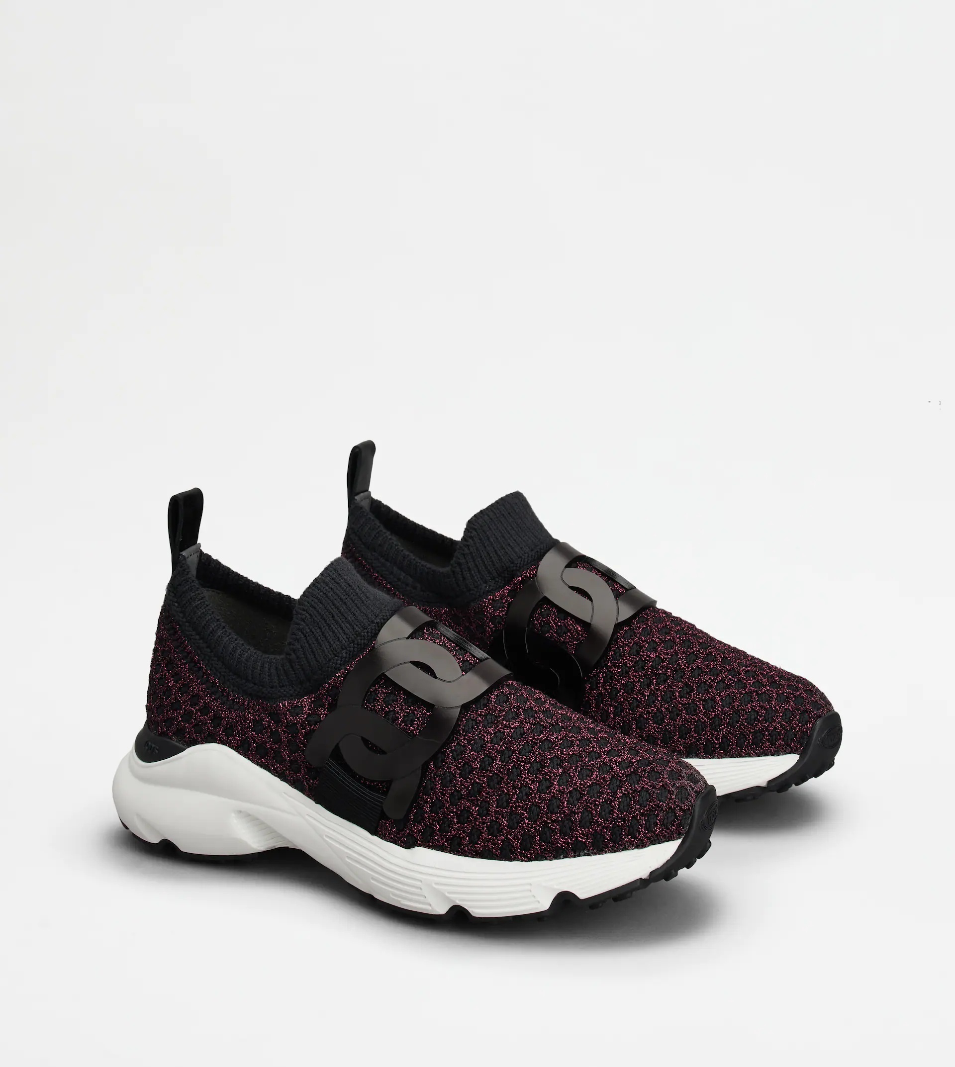 KATE SNEAKERS IN LUREX MIX TECHNICAL FABRIC - WHITE - 3