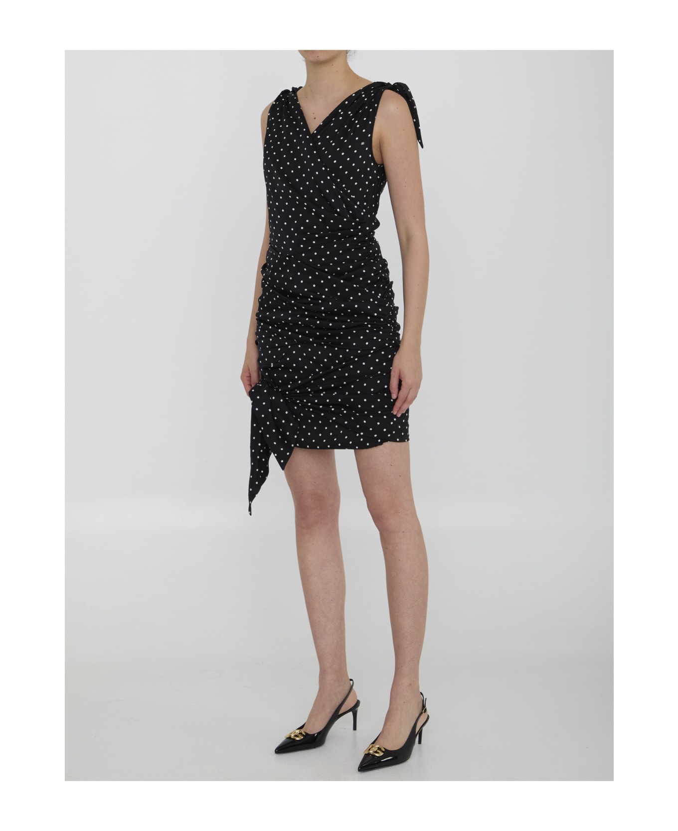 Midi Dress With Polka-dot Print - 2