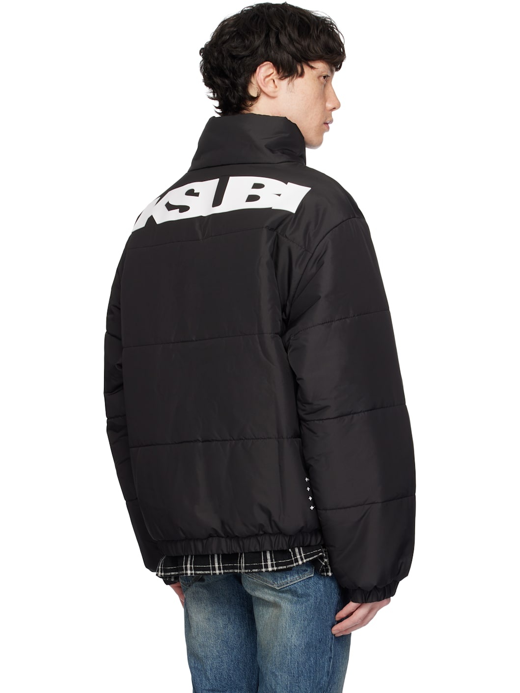 Black Sott Puffer Reversible Jacket - 3
