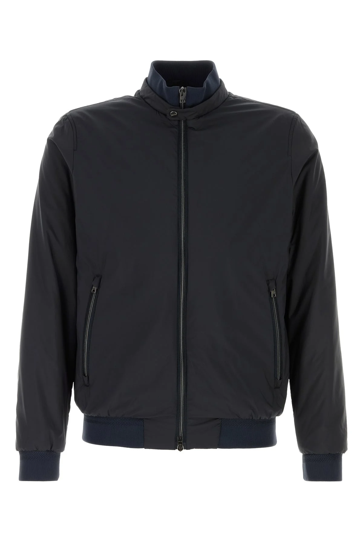 Midnight blue nylon bomber jacket - 1