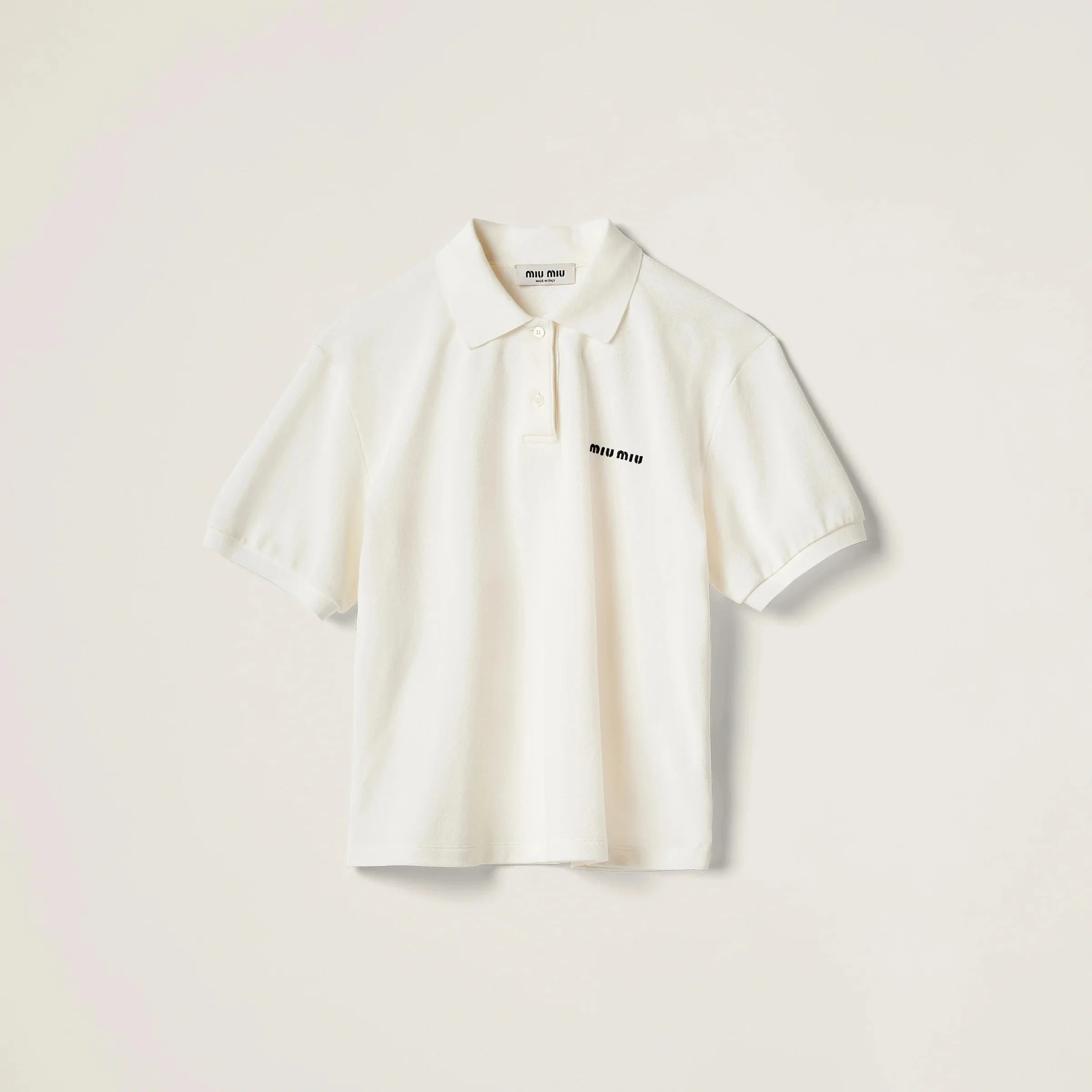 Miu Miu Cotton Polo Shirt White Women - 1