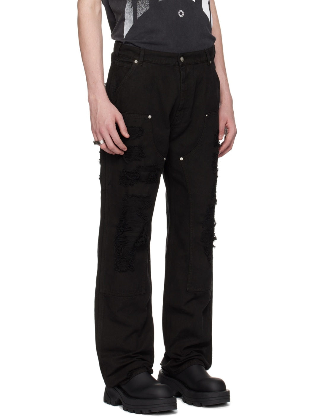 Black Destroyed Trousers - 2