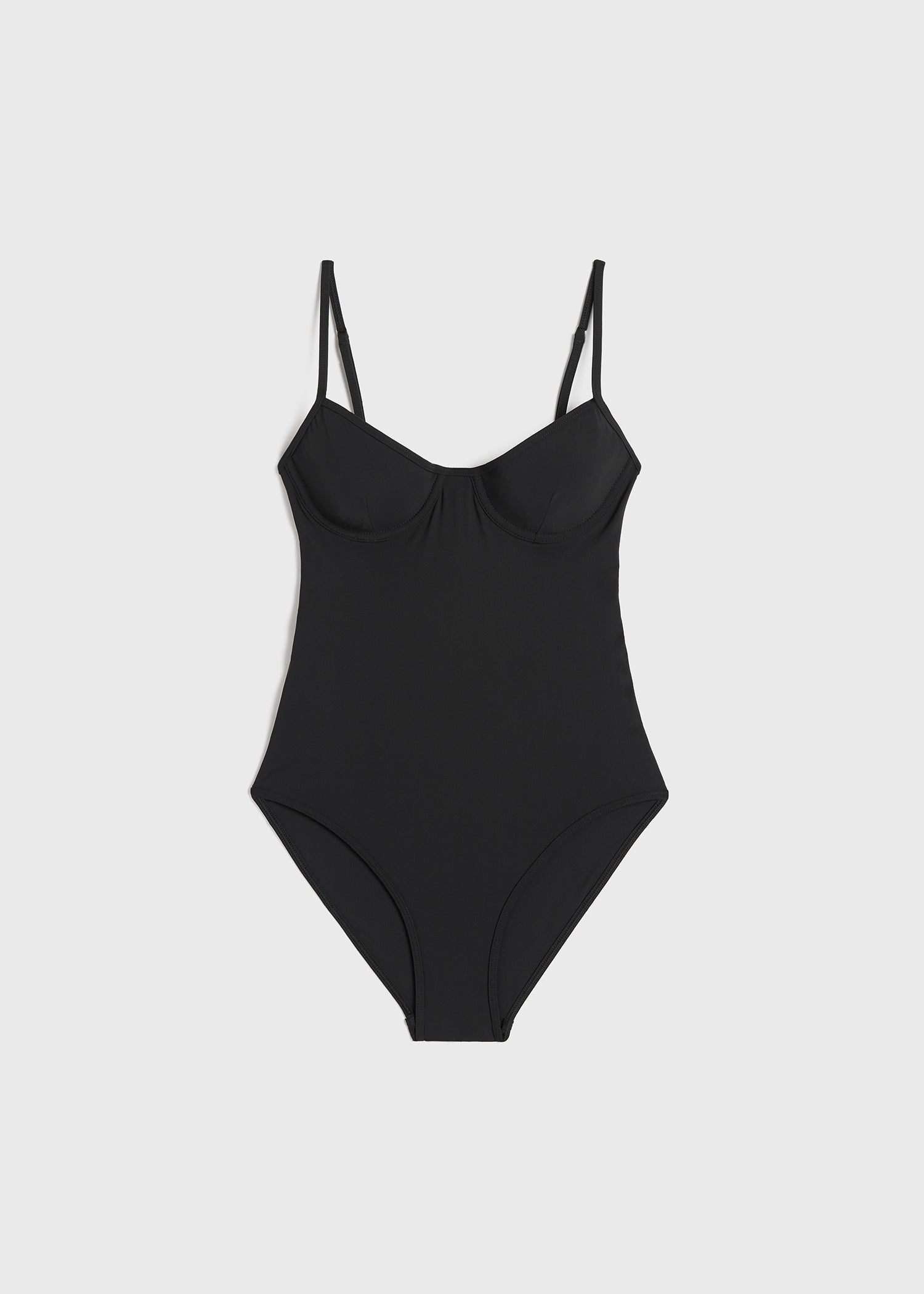 Half-cup swimsuit black - 1