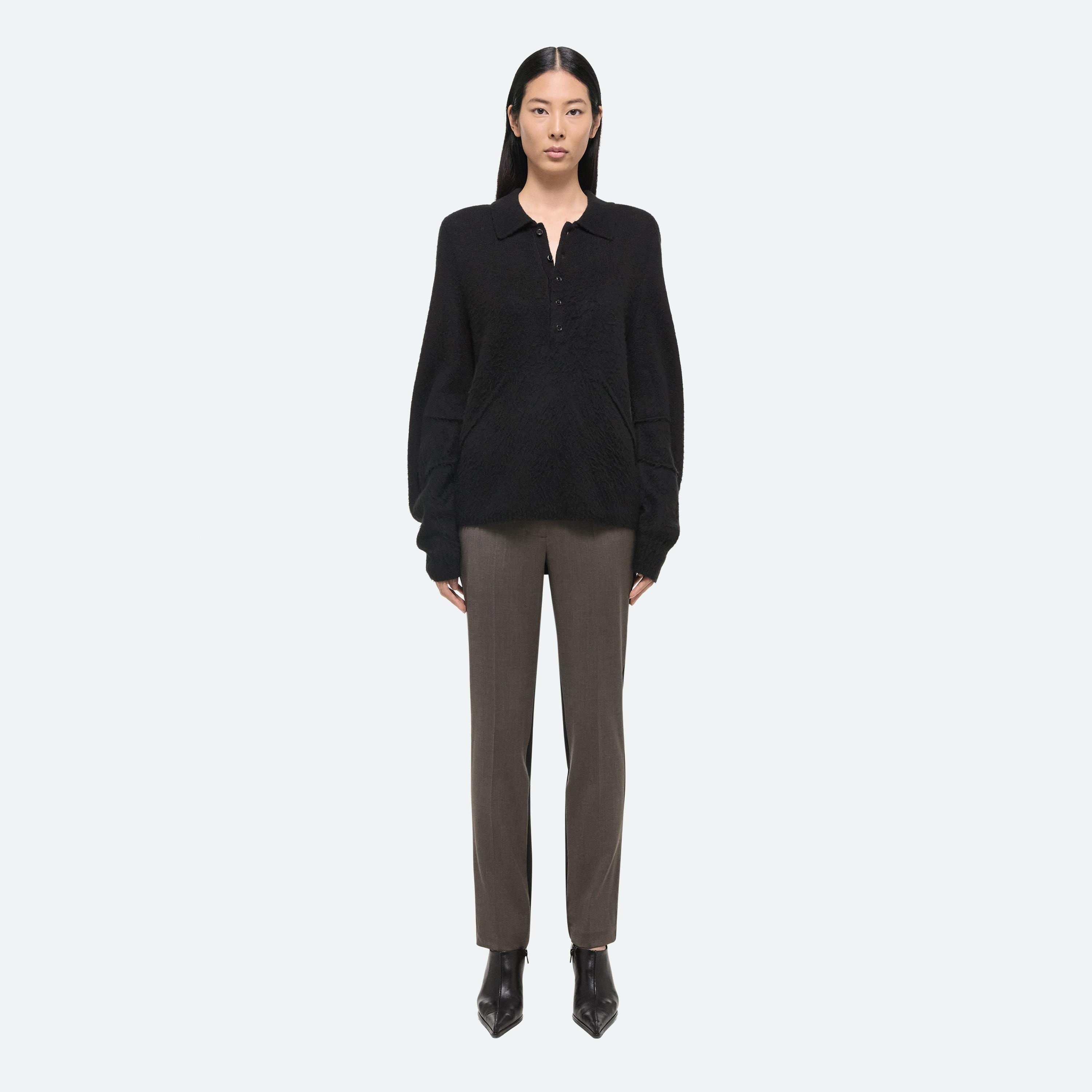 APEX BRUSHED POLO SWEATER - 5