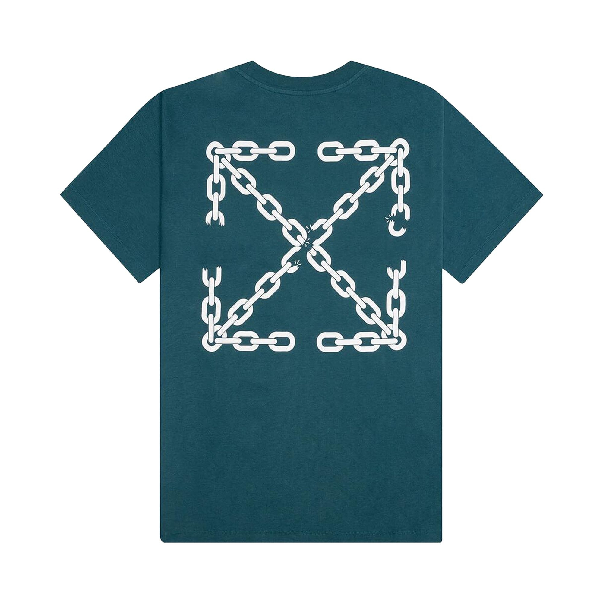 Off-White Chain Arrow Slim Short-Sleeve Tee 'Duck Green' - 2