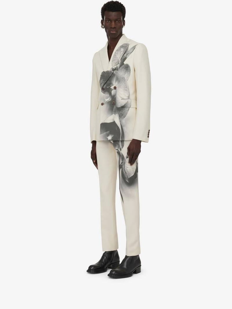 Men's Orchid Cigarette Trousers in Putty/black 4