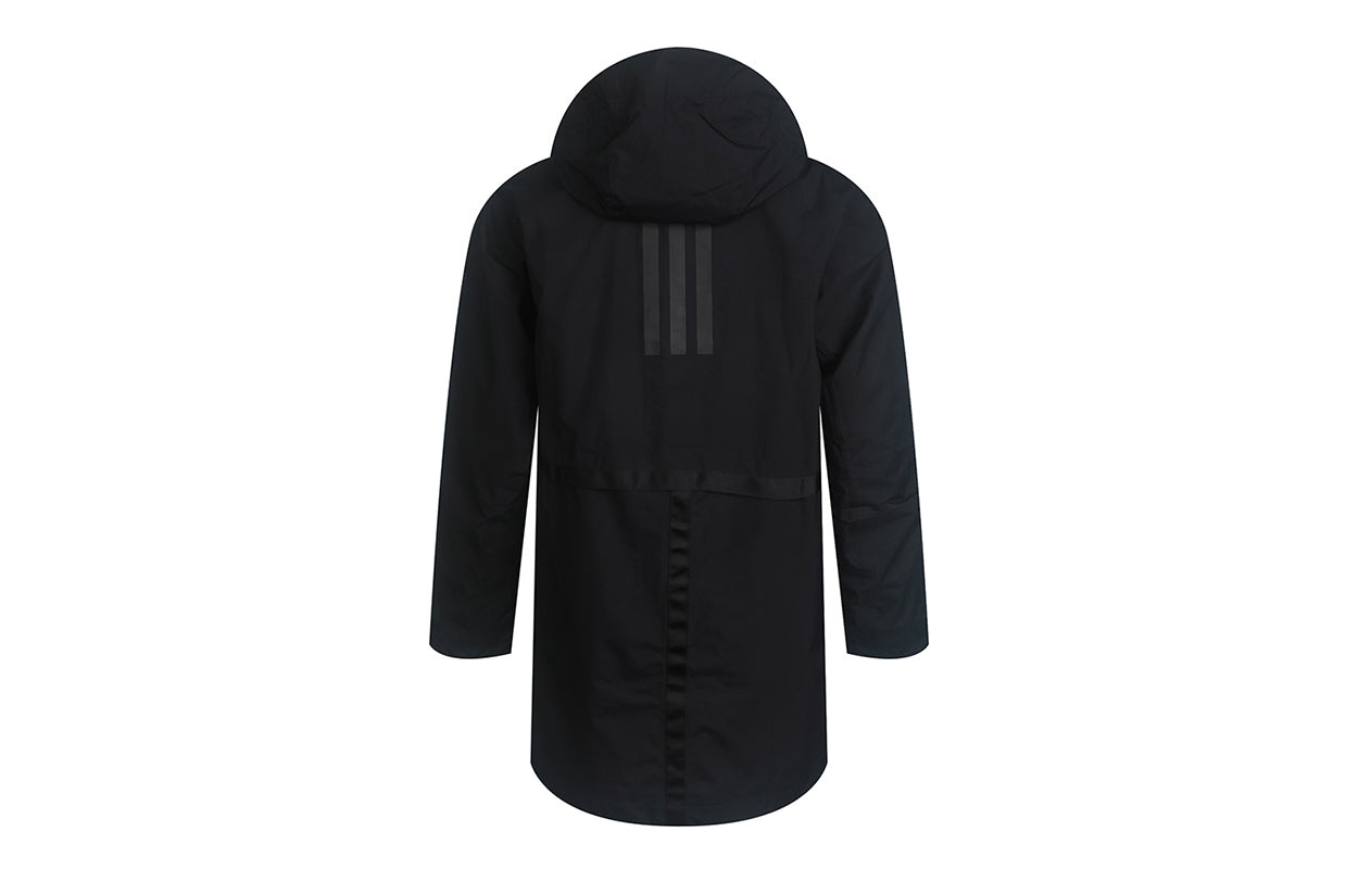 adidas Urban Parka R.R Hooded Sports Tatting Sports Coat Men Black FI0632 - 2