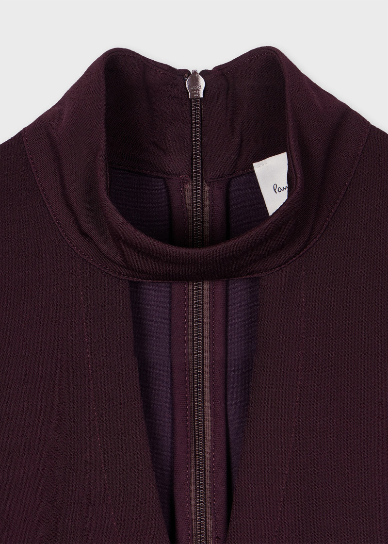 Paul Smith Women's Aubergine Viscose-Blend Jersey Keyhole Top outlook