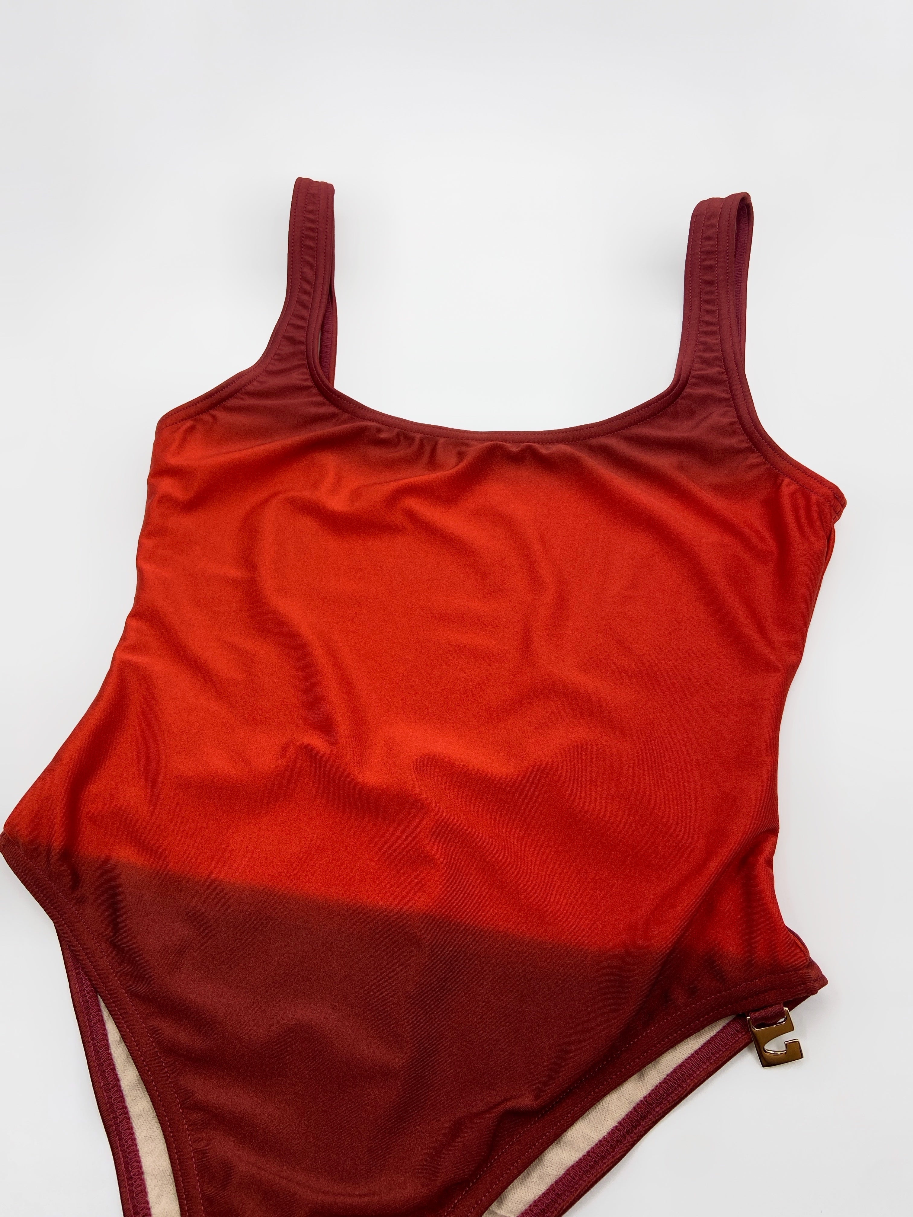 Gucci Spring 1997 Tom Ford Red Ombré One Piece Swimsuit S - 8