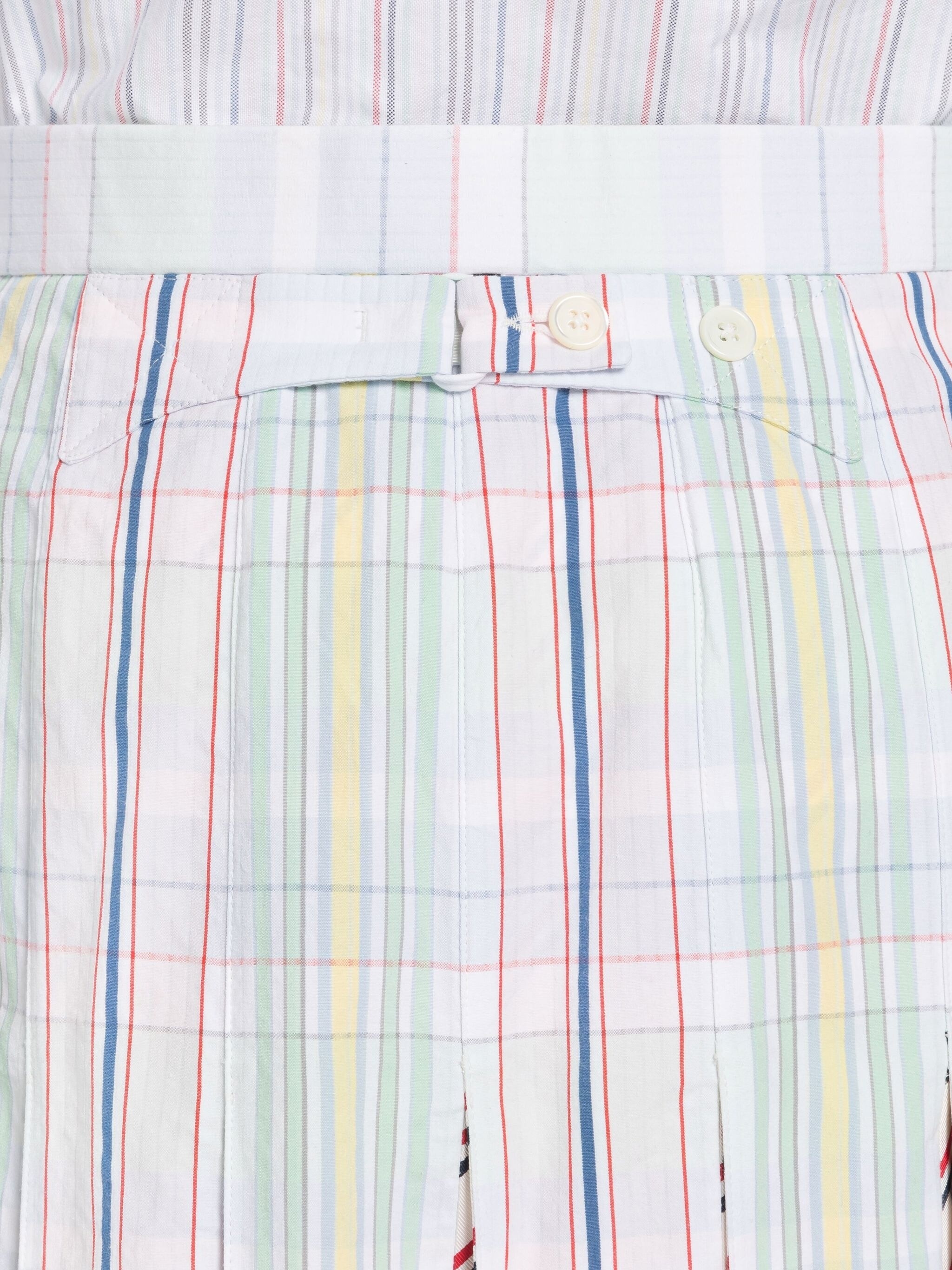 Fun-Mix Gingham Backstrap Classic Pleated Skirt - 6