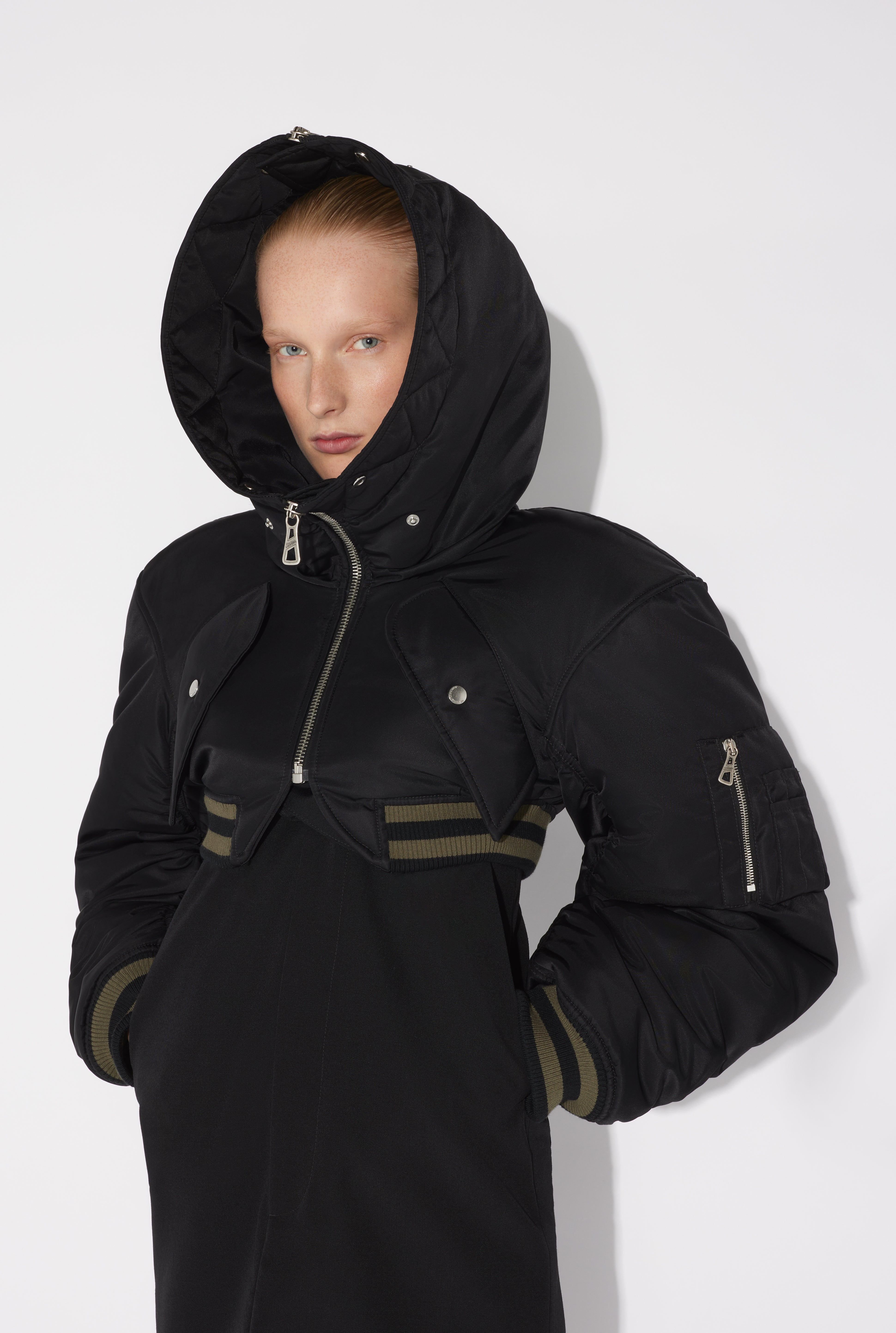 THE QUILTED CROPPED BOMBER JACKET - 4