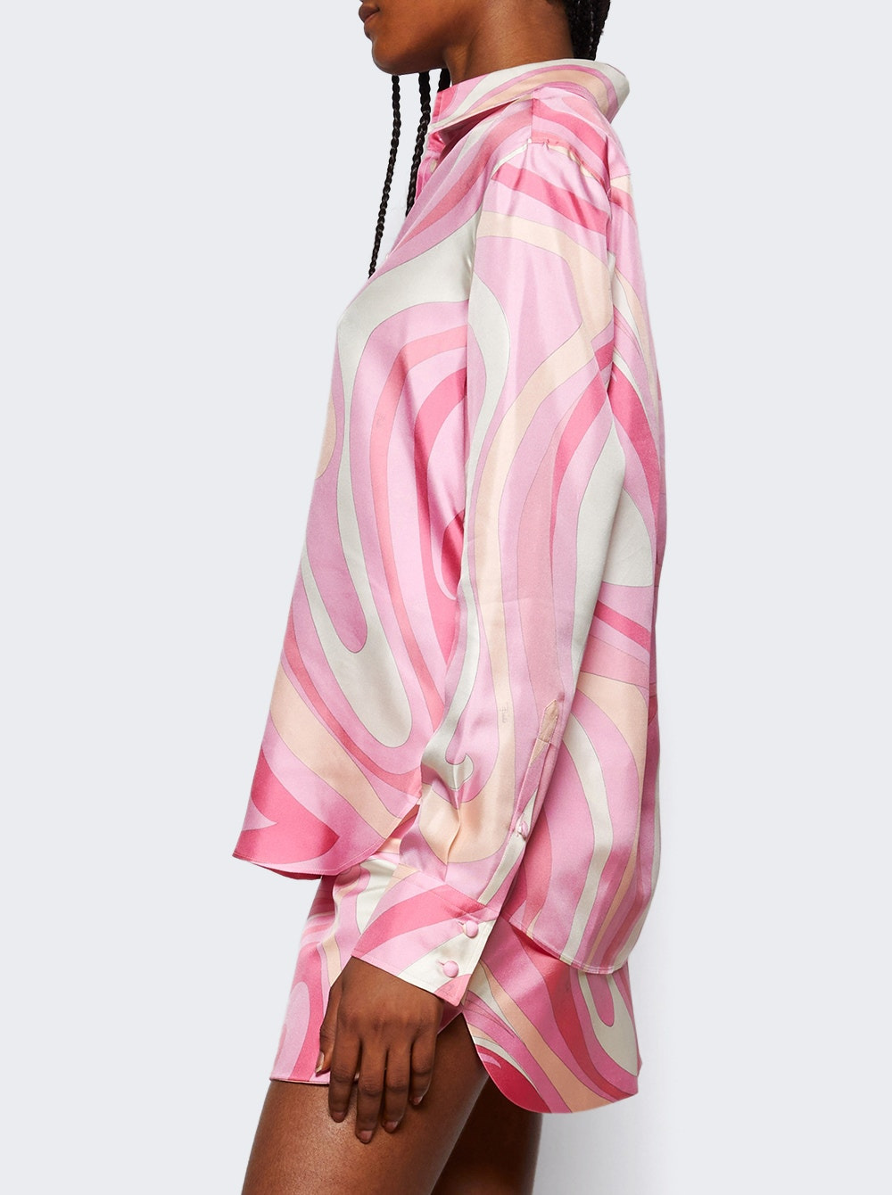 Marmo Print Shirt Rosa - 3