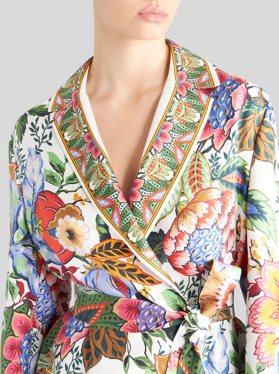 PRINTED TWILL WRAPAROUND JACKET - 3