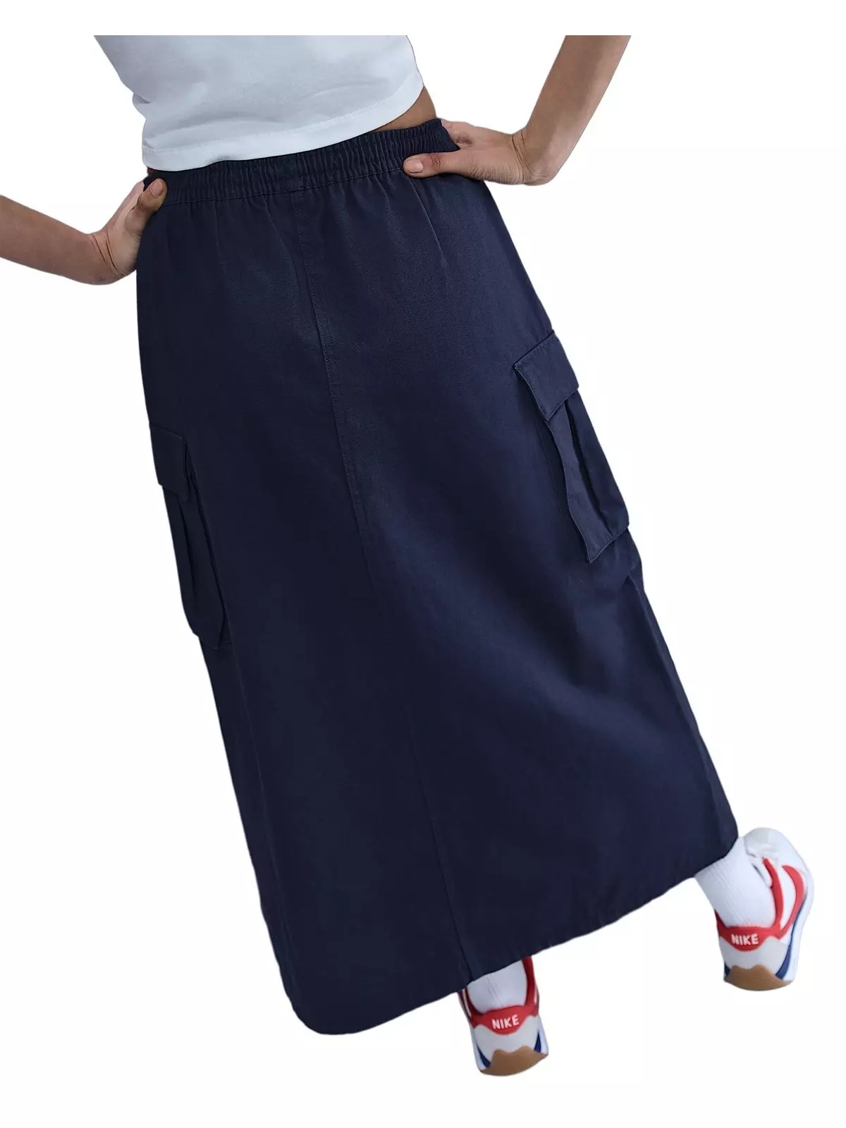 Women's Sportswear Loose Cargo Skirt -Navy - 2