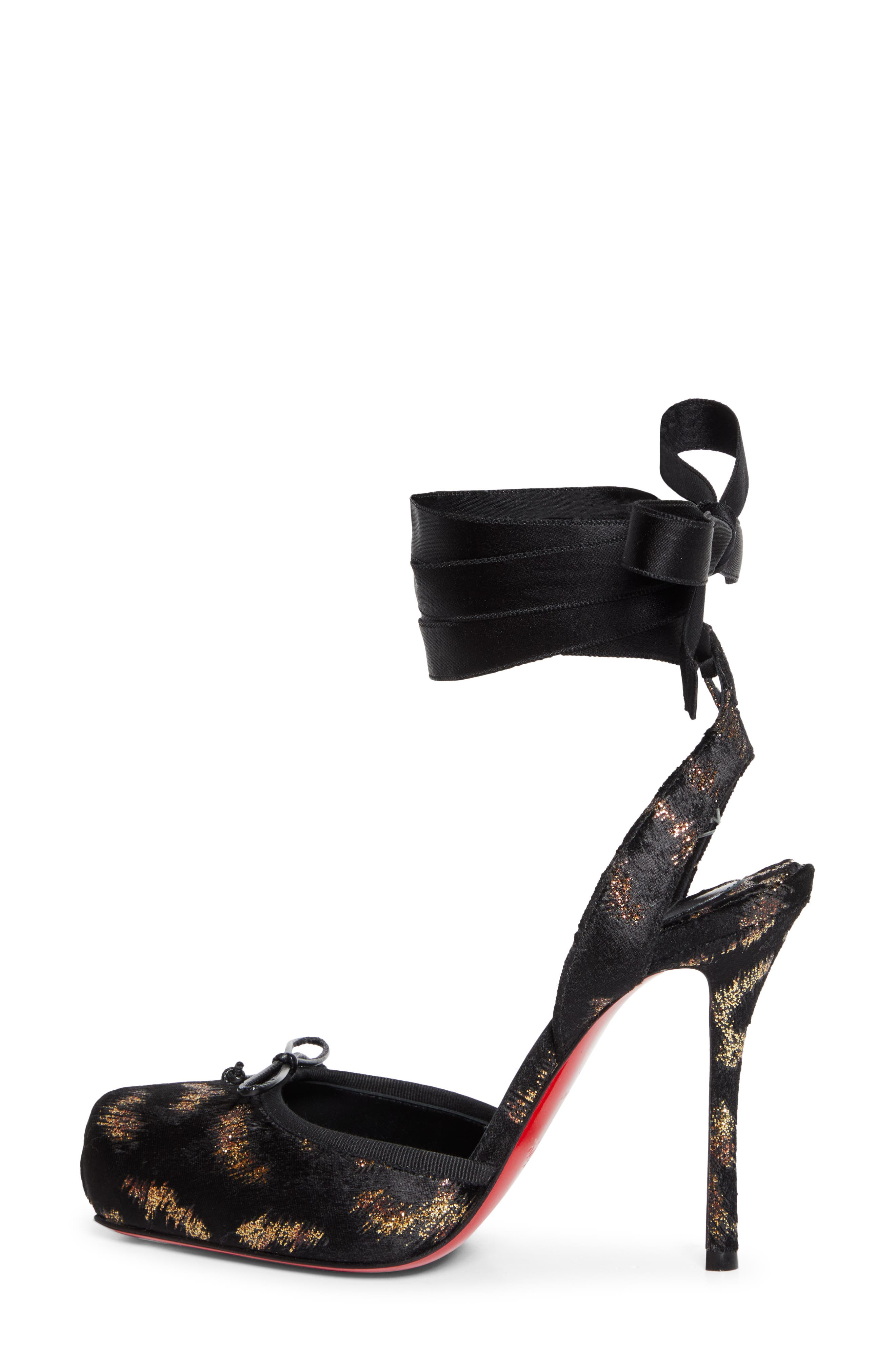 Christian Louboutin Cassia Ankle Tie Pump in Black Copper at Nordstrom - 3