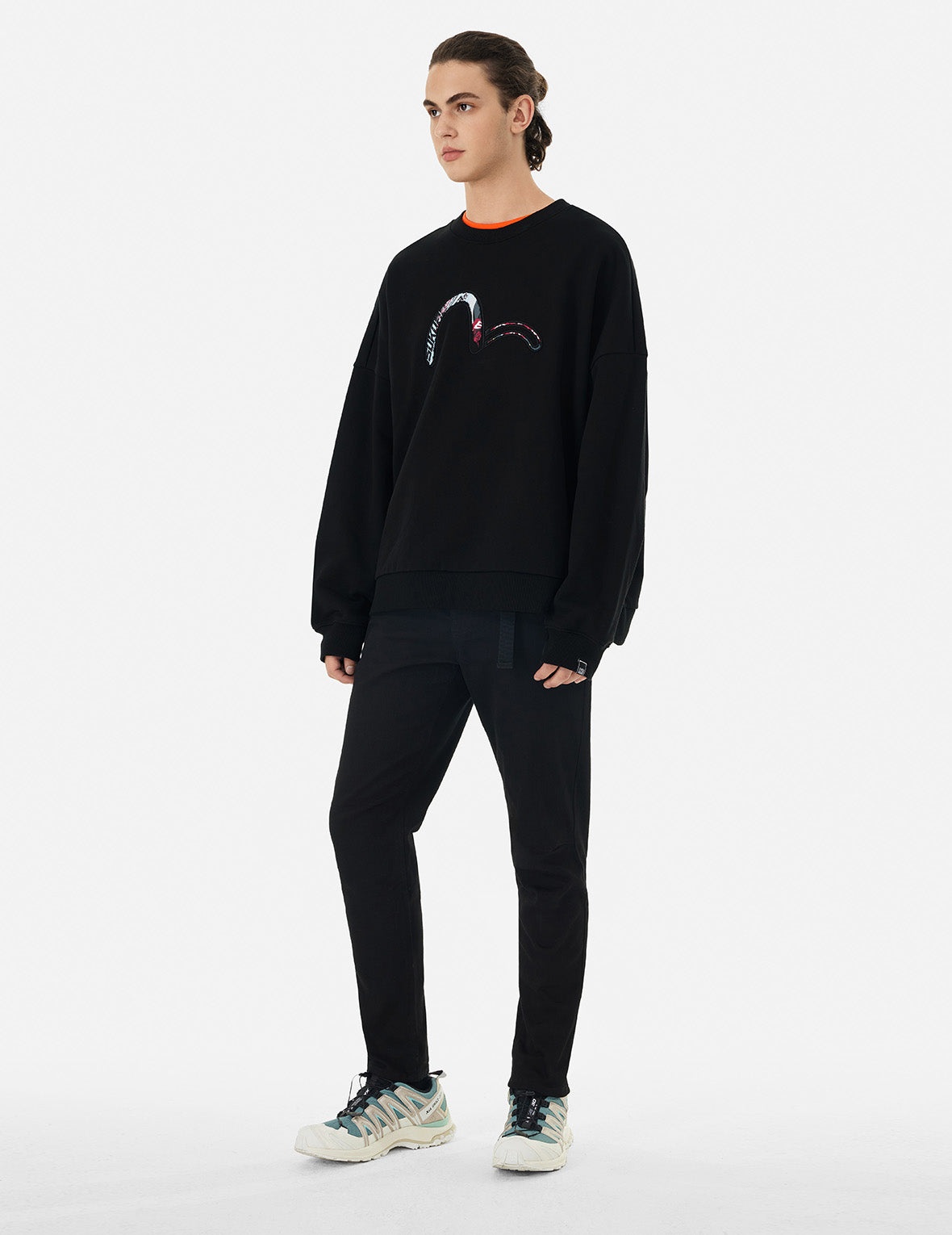 Faux Torn Pattern Oversized Sweatshirts - 3