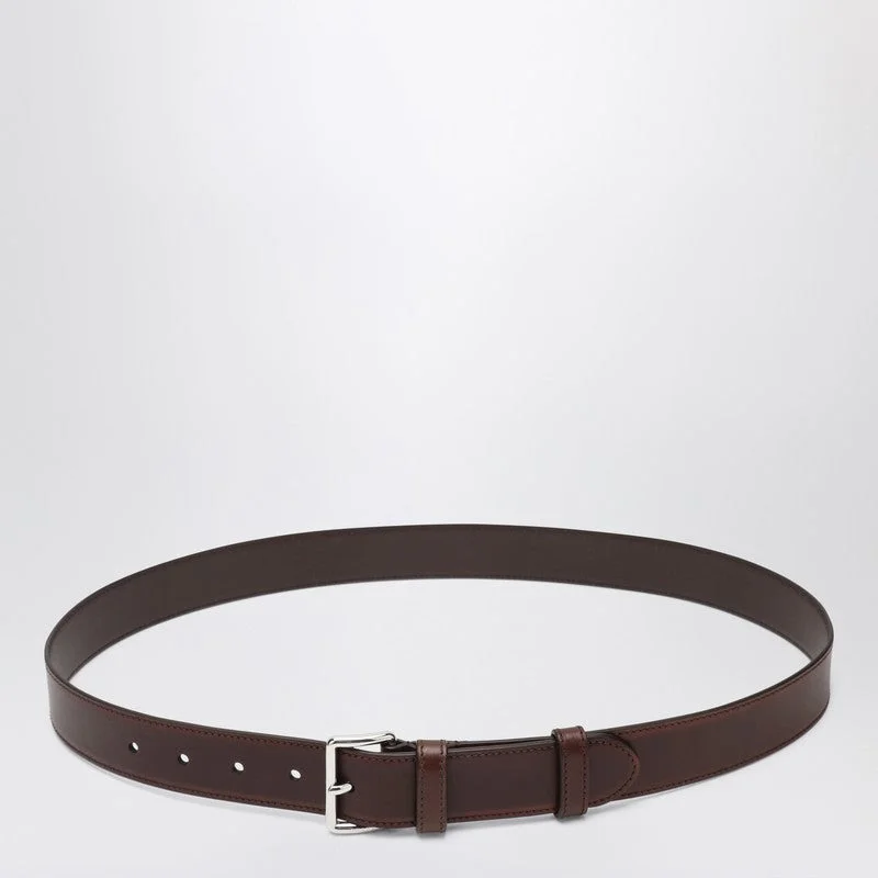 Prada Ebony Colour Belt In Aged Leather Men - 1