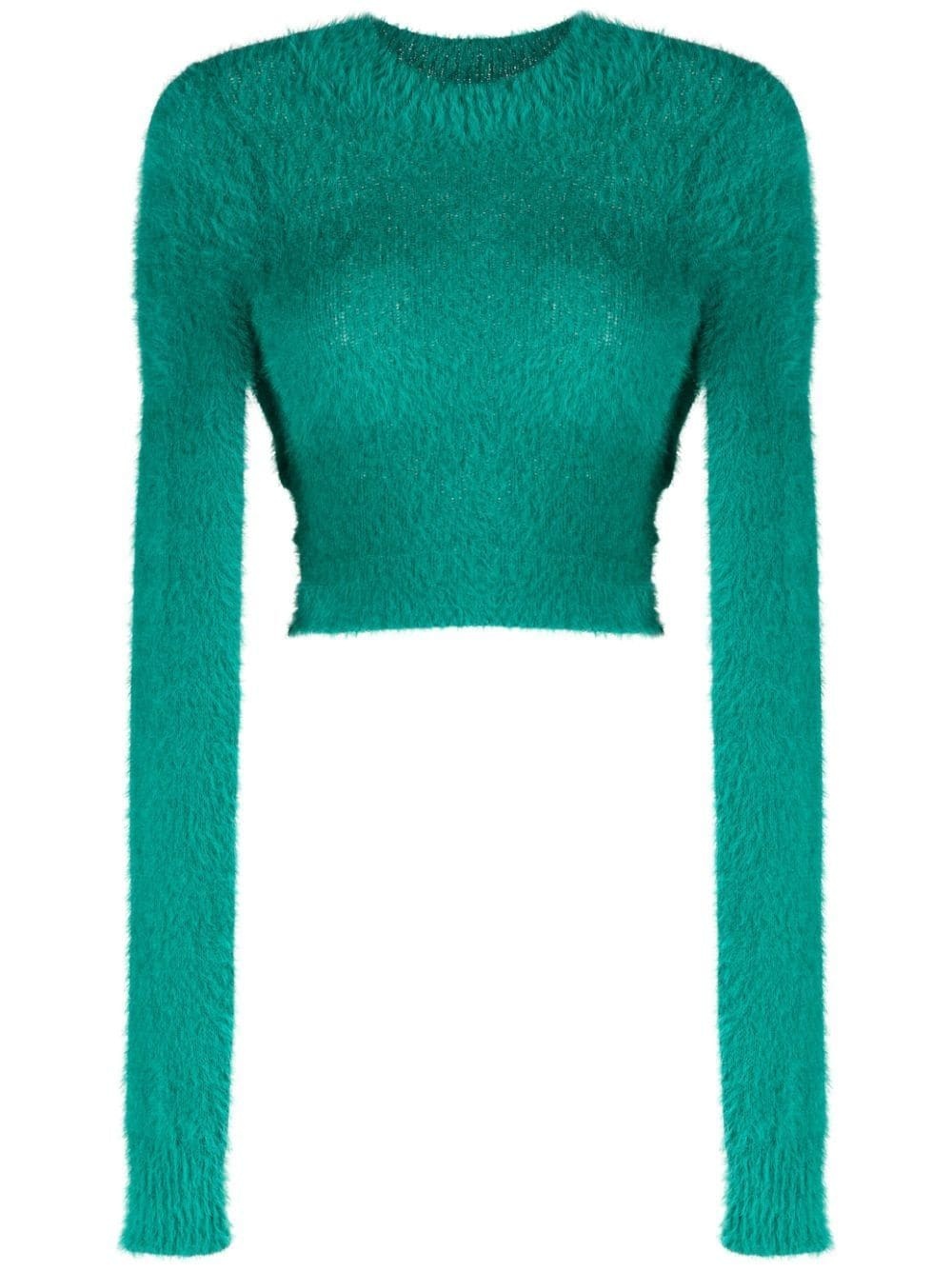 knitted cropped jumper - 1
